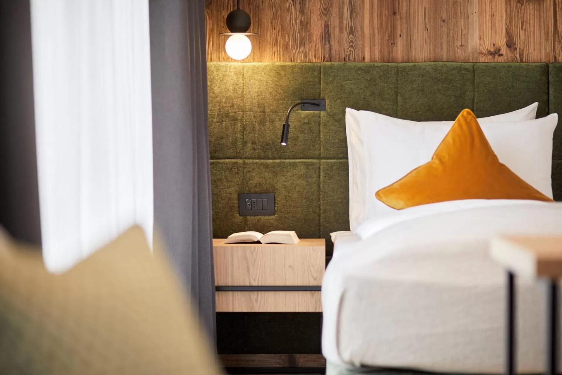 Bed in Hotel Marmolada