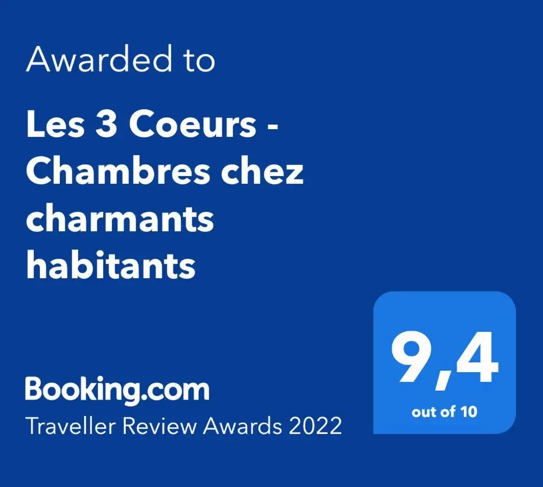 Logo/Certificate/Sign/Award in Les 3 Coeurs - Chambres chez charmants habitants