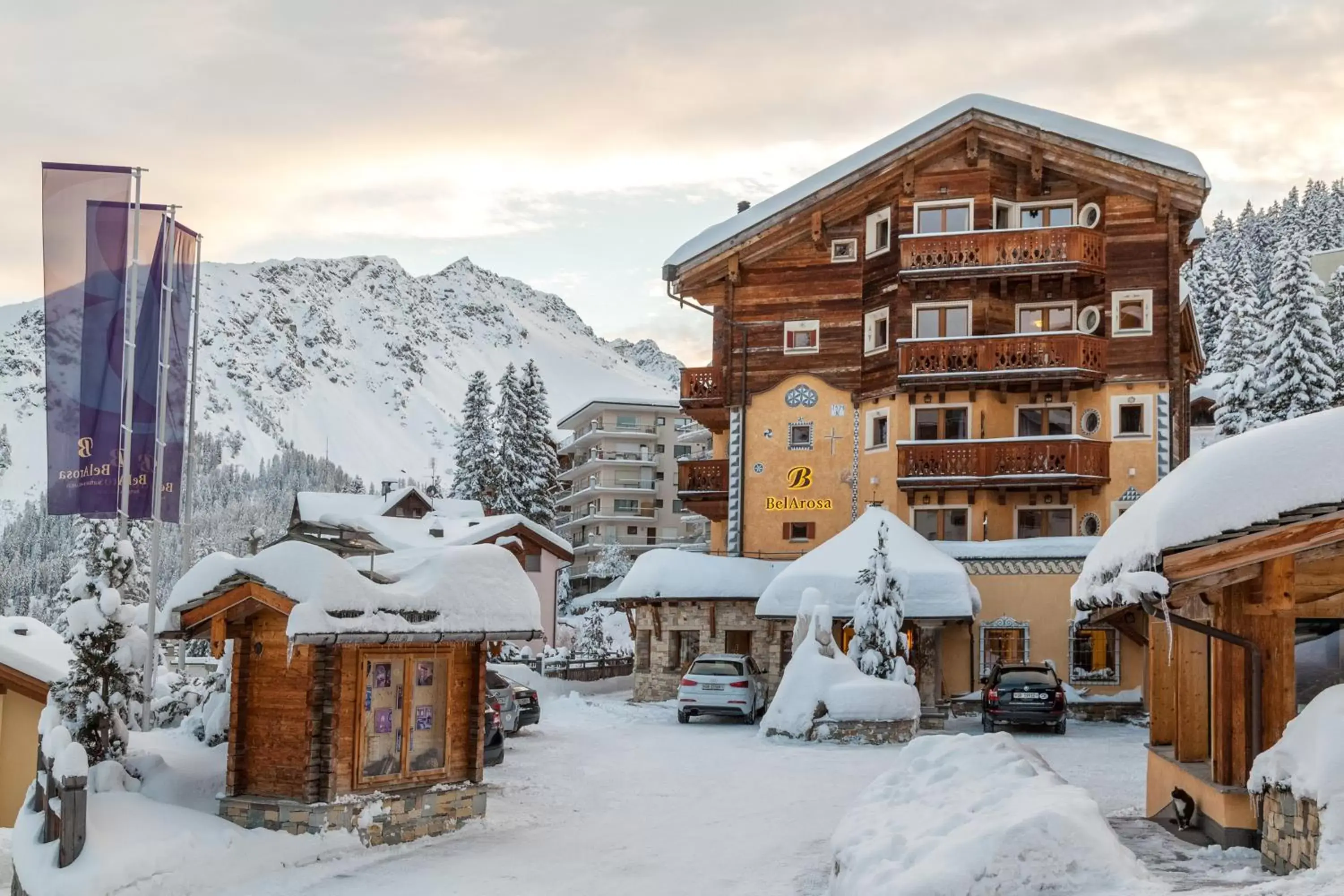 Facade/entrance, Winter in BelArosa Hotel Superior