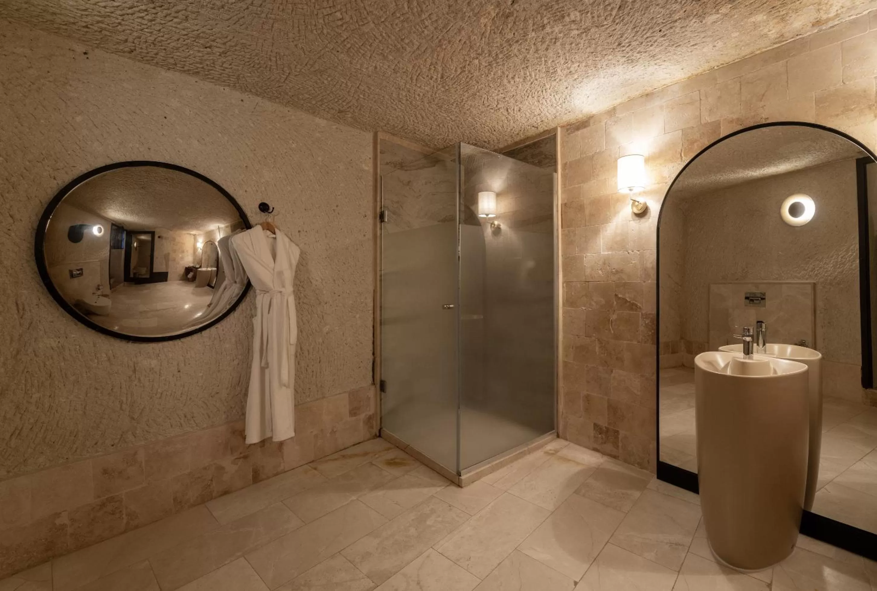Bathroom in Artemis Cave Suites & Spa- Adults Only