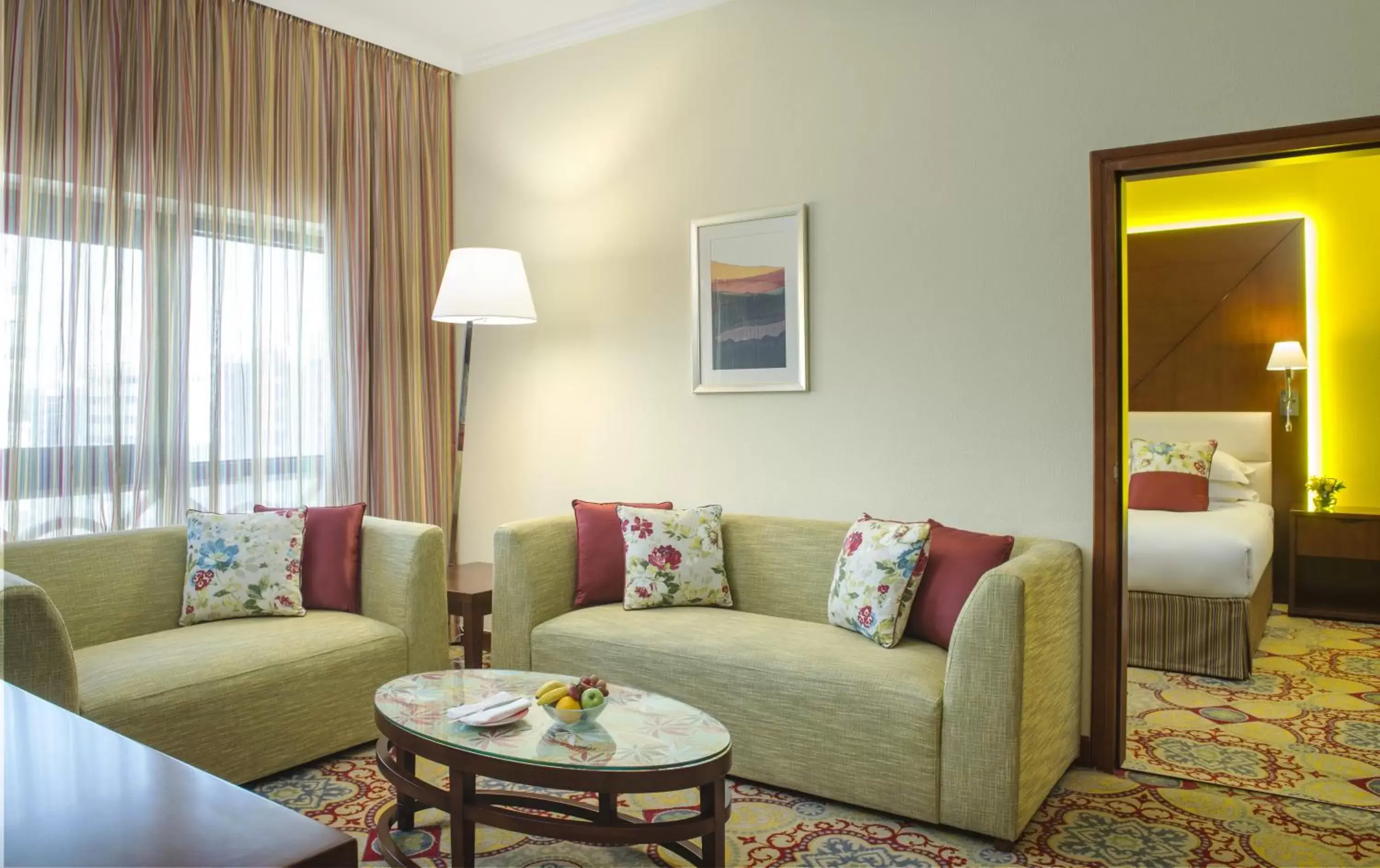 Living room, Lounge/Bar in Coral Dubai Deira Hotel