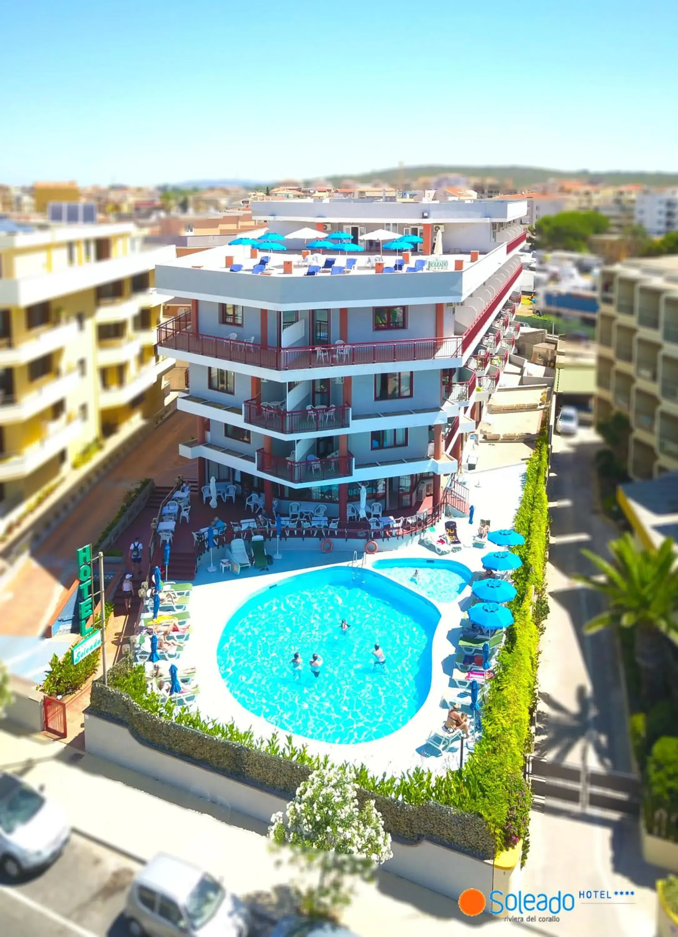 Bird's eye view, Pool View in Hotel Soleado