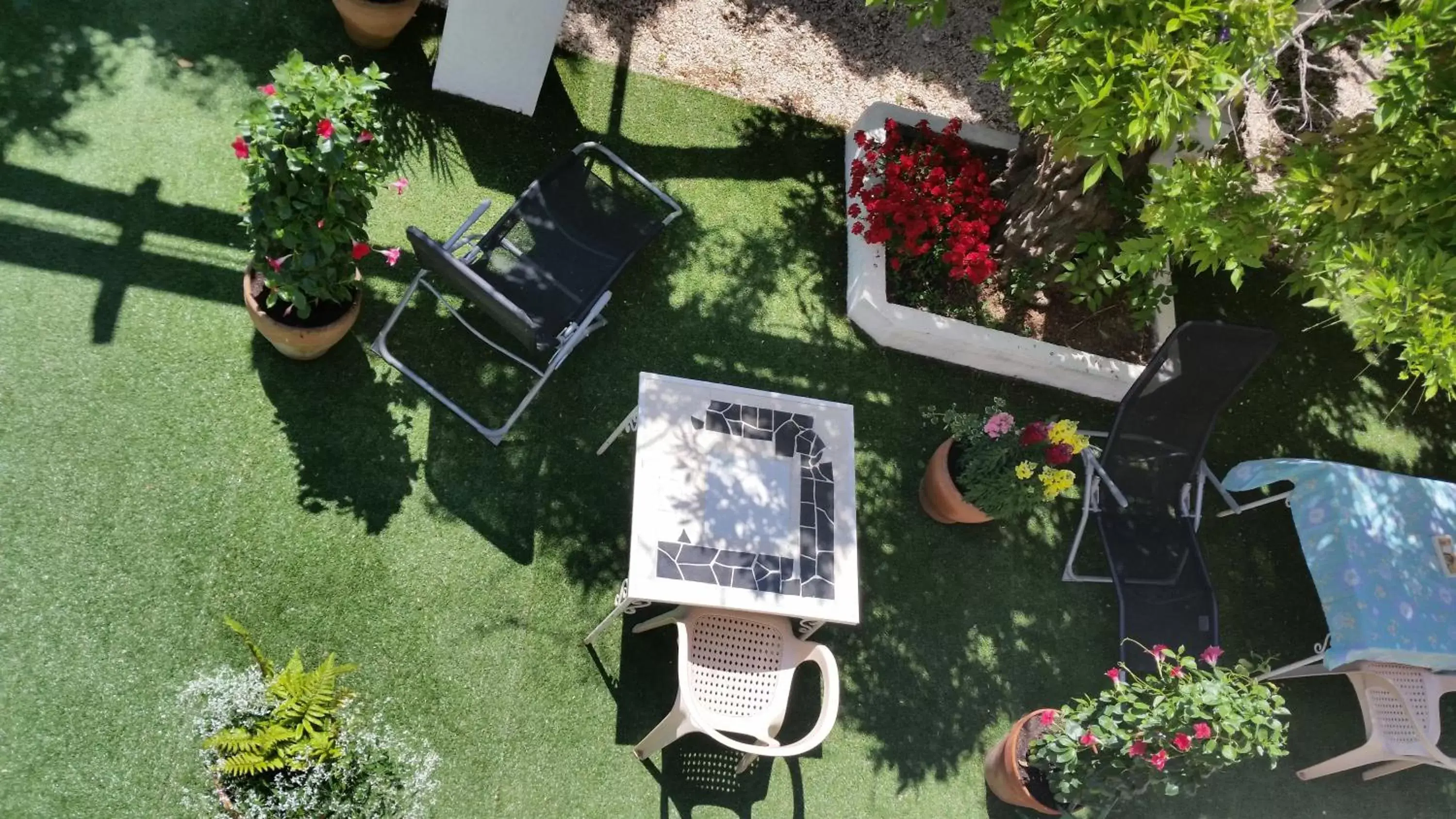 Patio, Bird's-eye View in Chez Louis