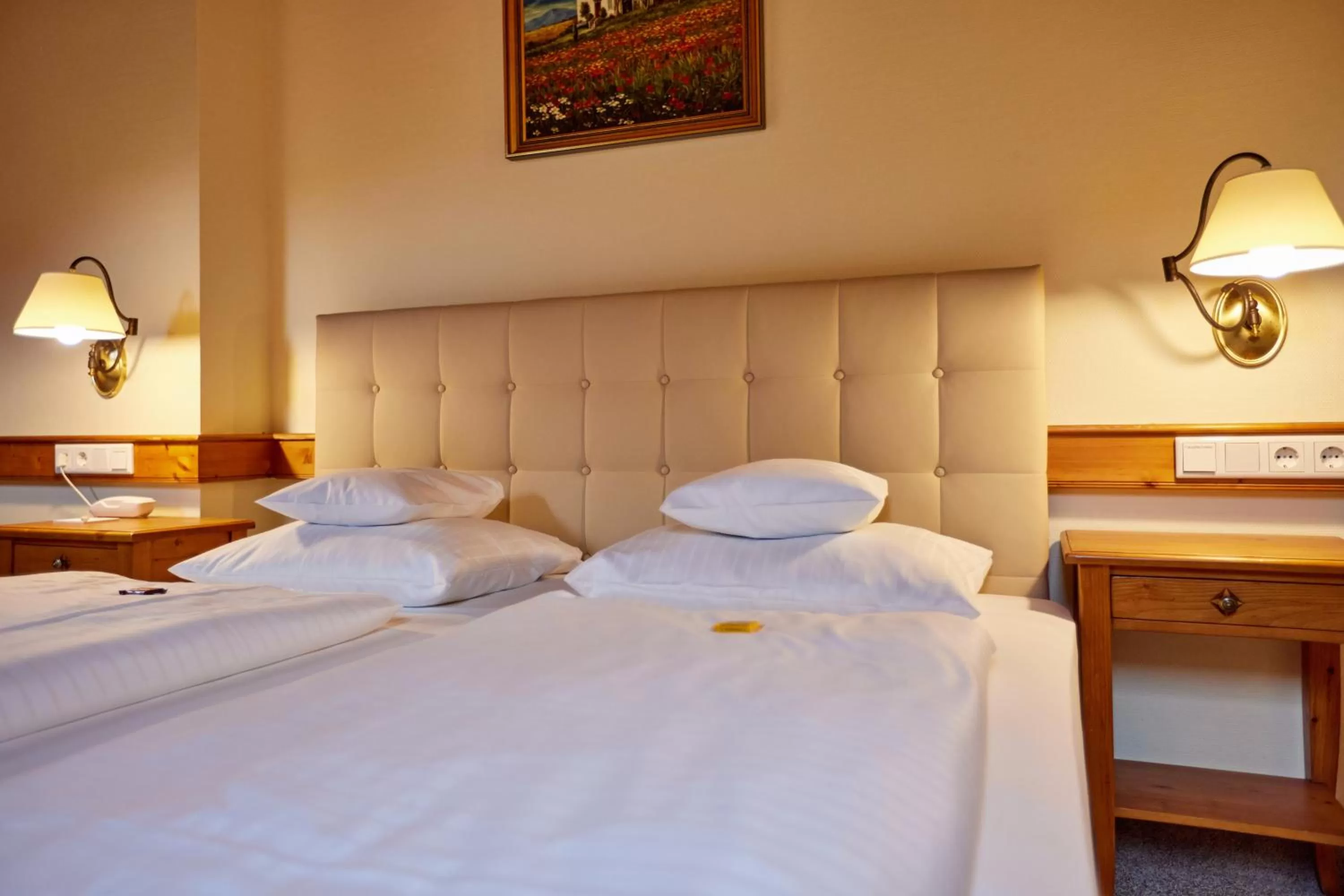 Bed in Hotel Zugspitze