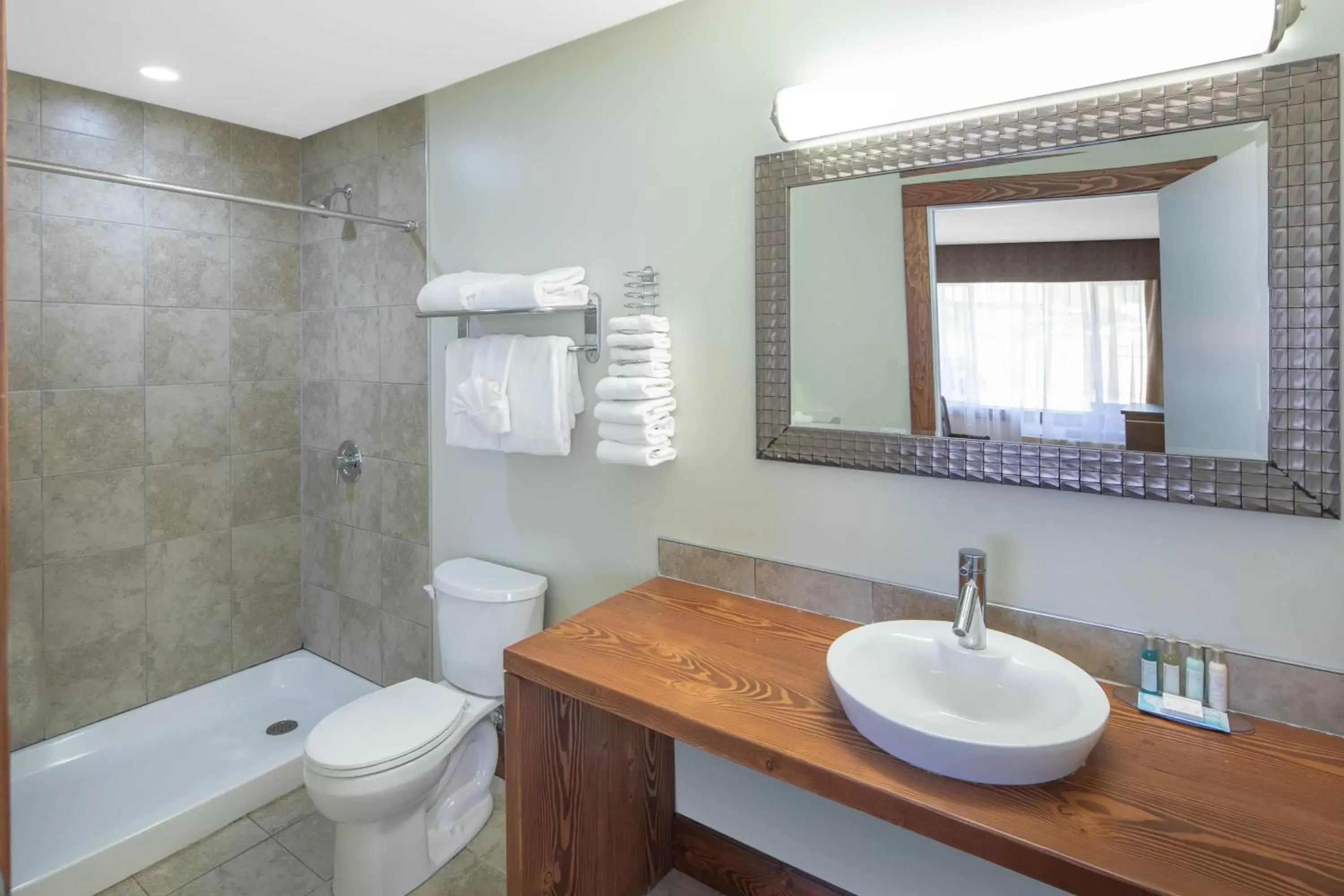 Shower, Bathroom in Travelodge by Wyndham Golden Sportsman Lodge