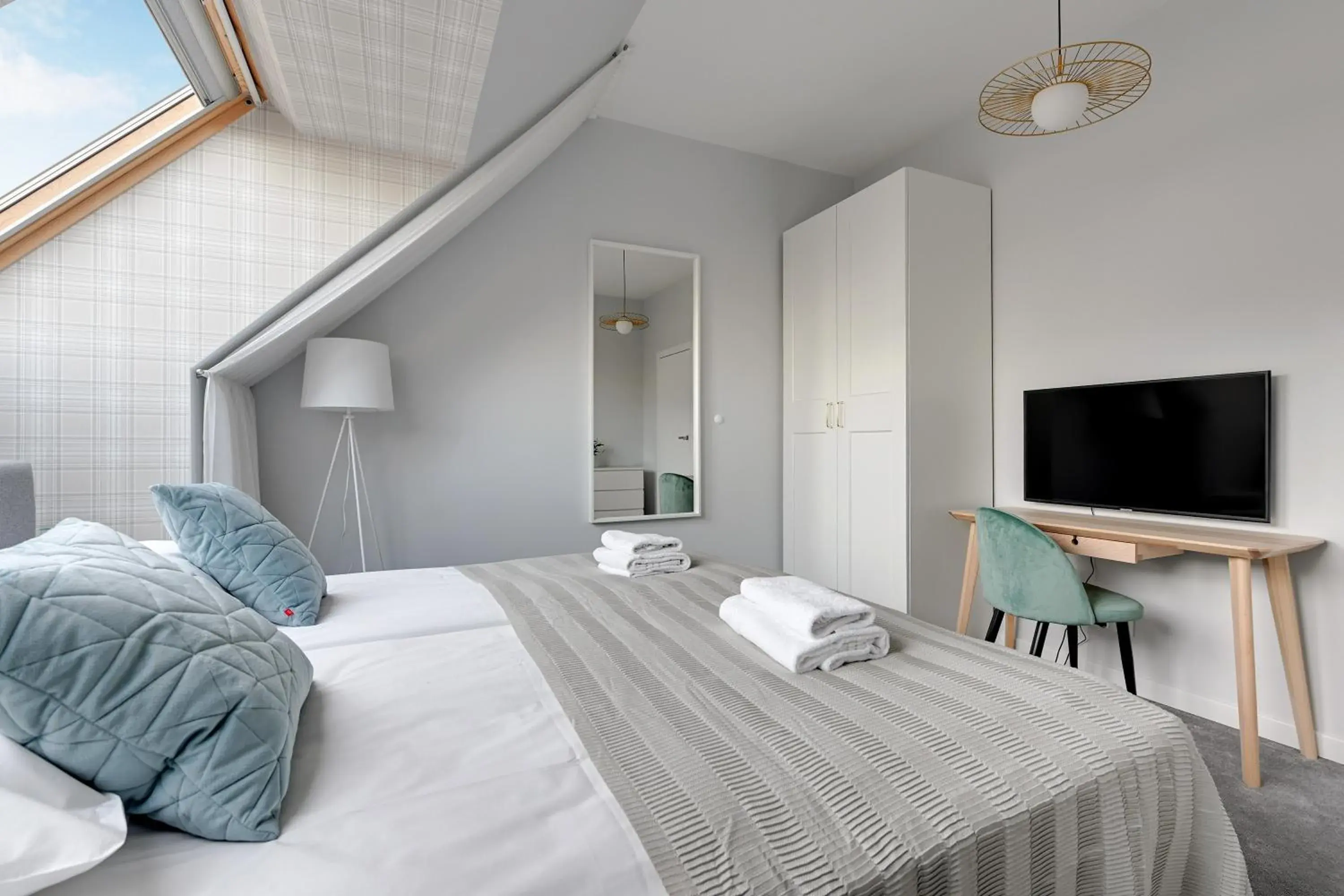 Bed in GRANO APARTMENTS Gdansk Nowa Motlawa SPA & Wellness