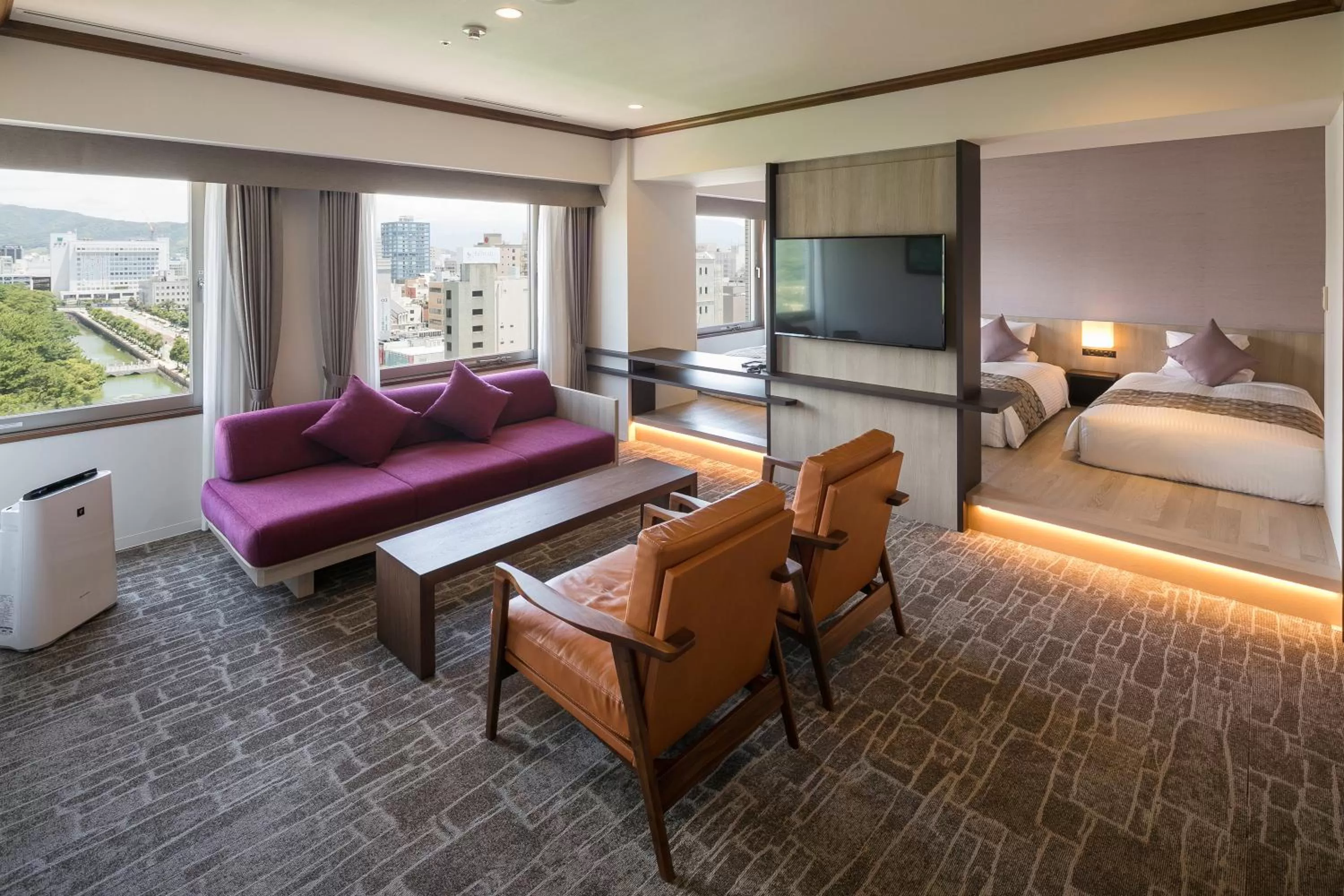 Photo of the whole room, Bed in HOTEL MYSTAYS Matsuyama