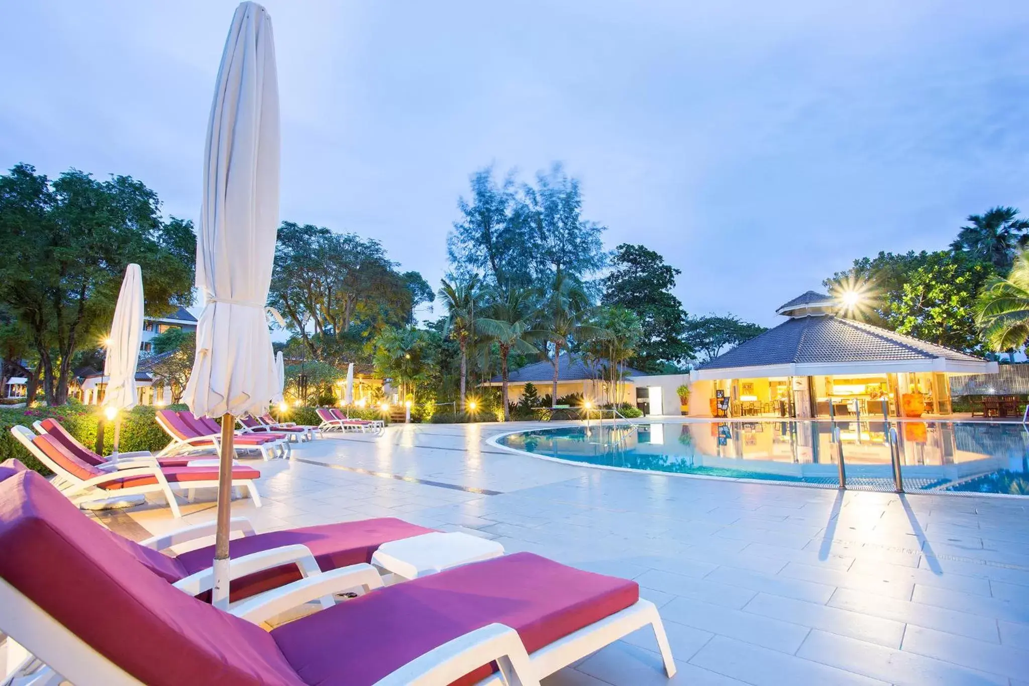 sunbed, Swimming Pool in Novotel Rayong Rim Pae Resort