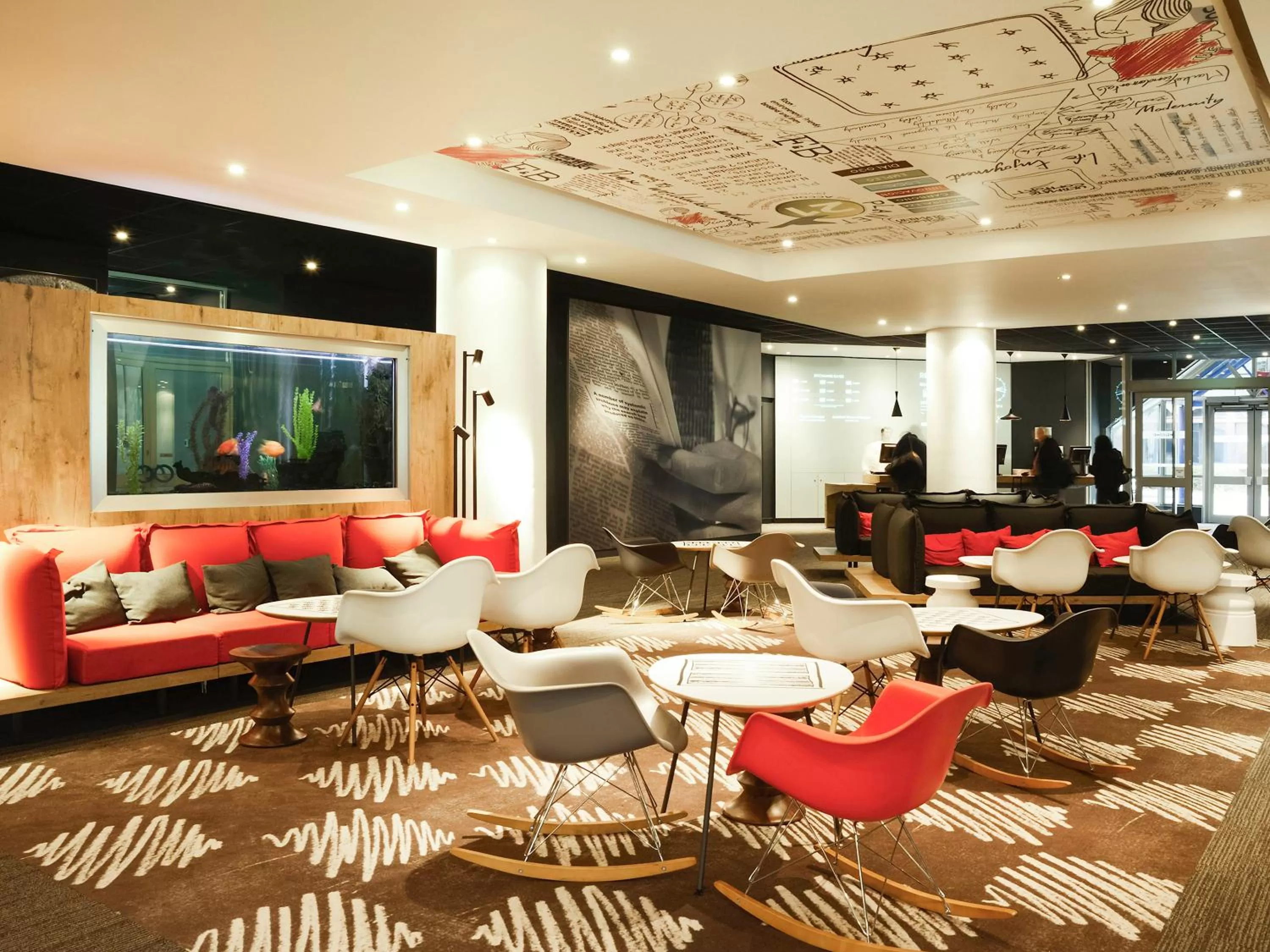 Communal lounge/ TV room in ibis Portsmouth