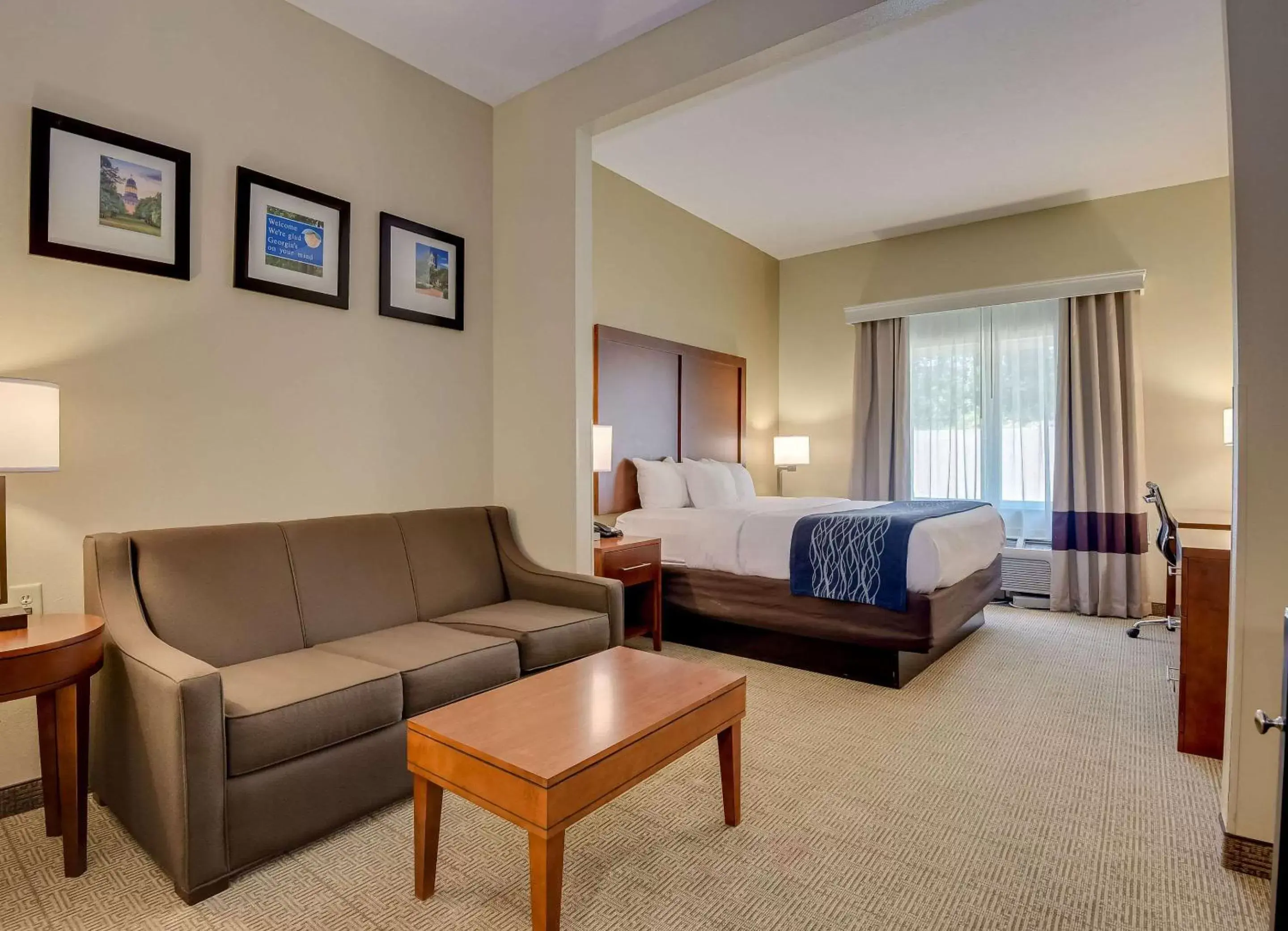 King Suite with Roll-In Shower - Accessible/Non-Smoking in Comfort Inn & Suites Gordon HWY King Suite with Roll-In Shower - Accessible/Non-Smoking in Comfort Inn & Suites Gordon HWY