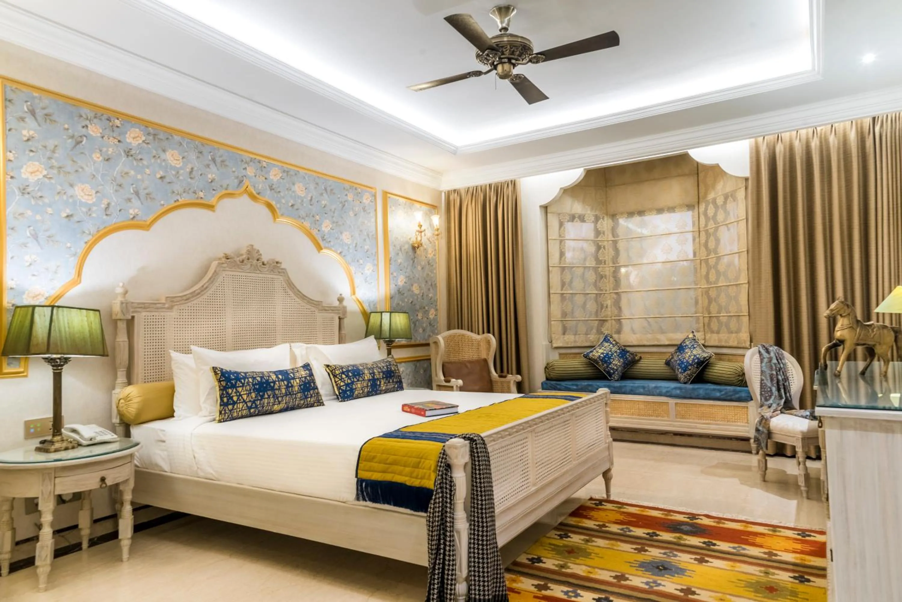 Photo of the whole room, Bed in Fort Rajwada,Jaisalmer