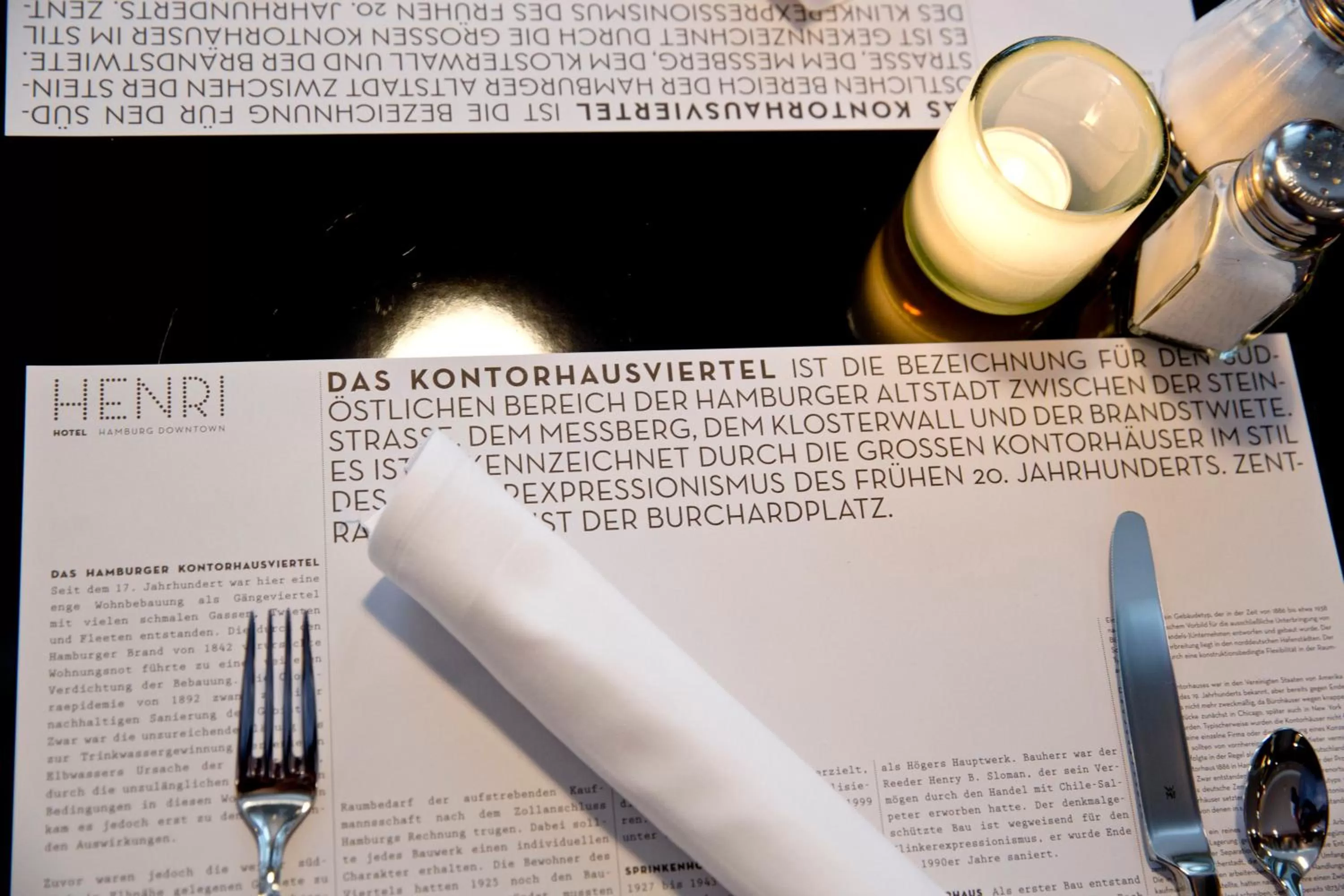 Decorative detail in Henri Hotel Hamburg Downtown