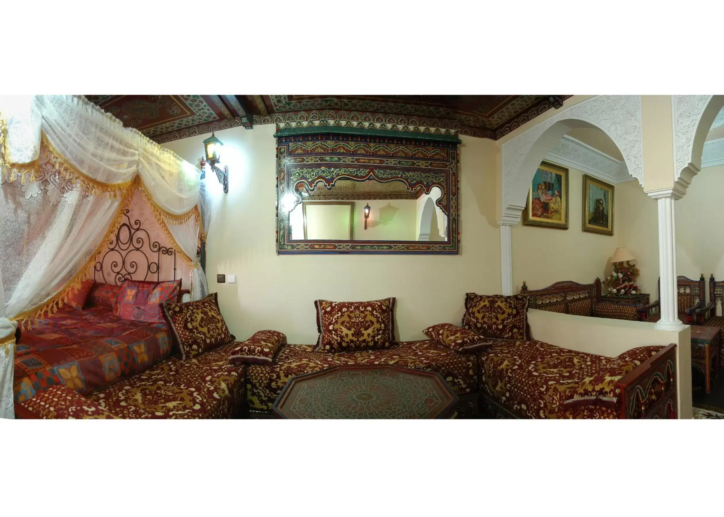 Photo of the whole room, Seating Area in Moroccan House