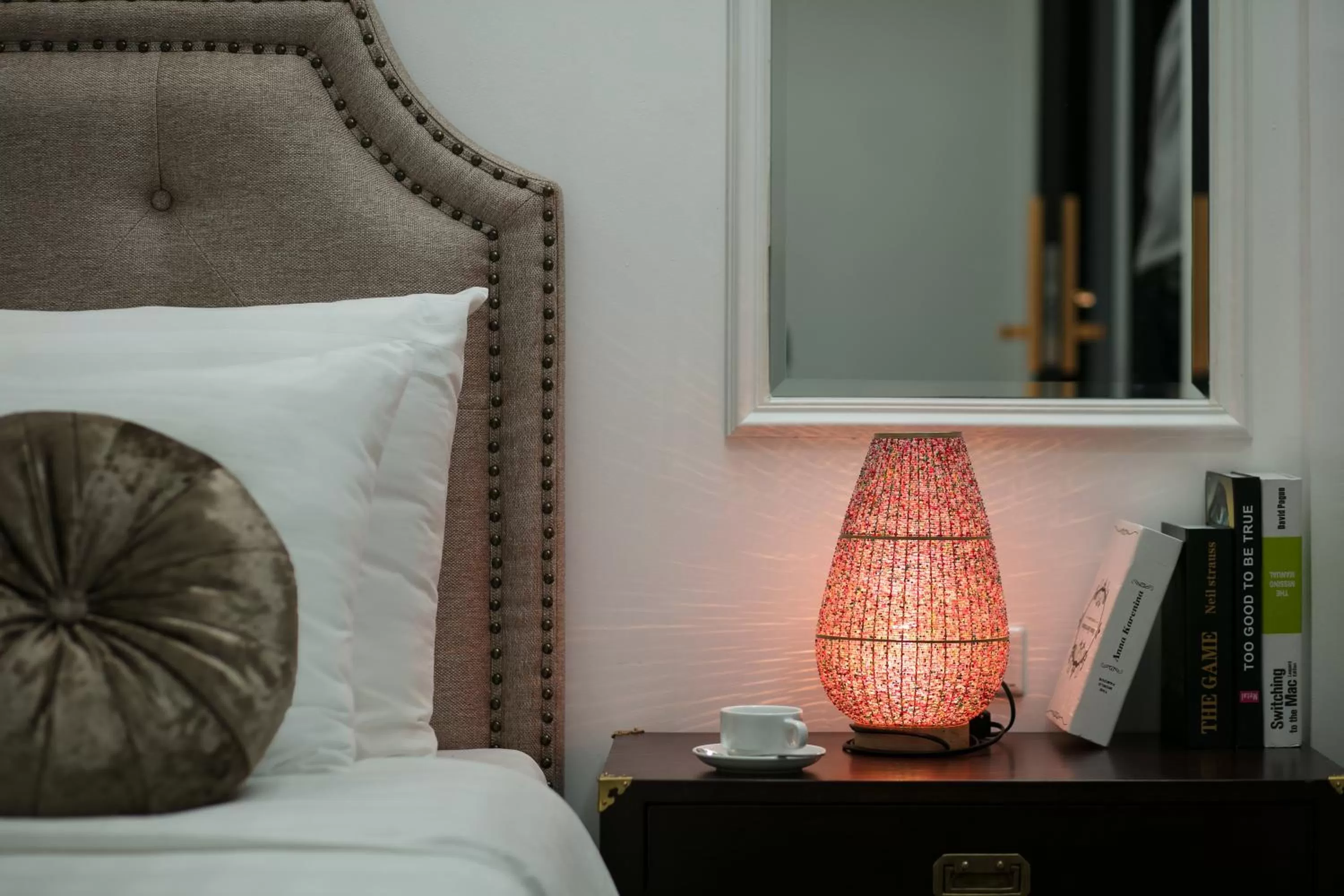 Decorative detail, Bed in Golden Rooster Hotel