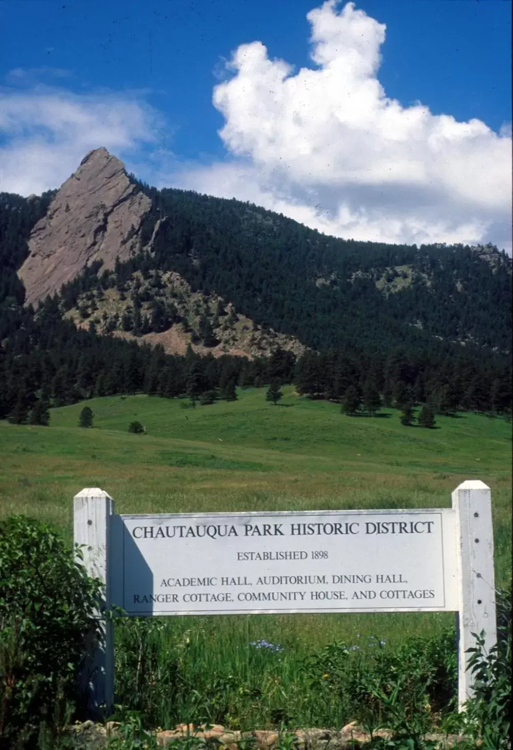 Natural landscape in Colorado Chautauqua Cottages