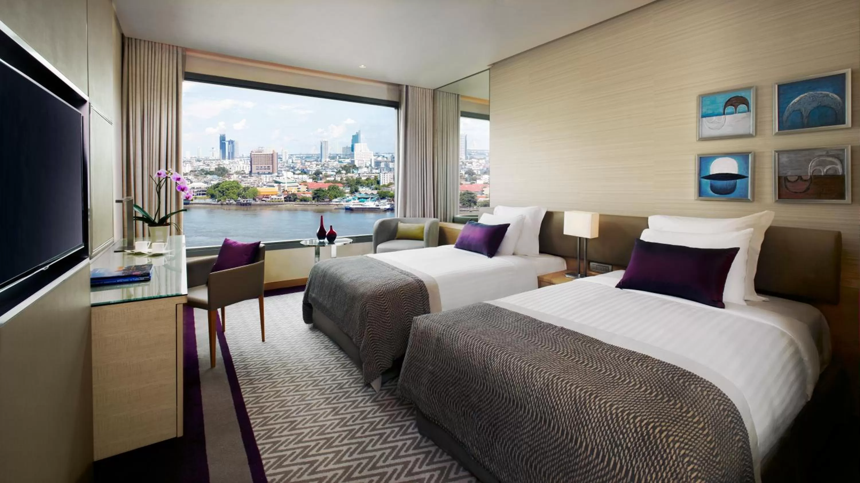 Day, Bed in Avani Plus Riverside Bangkok Hotel
