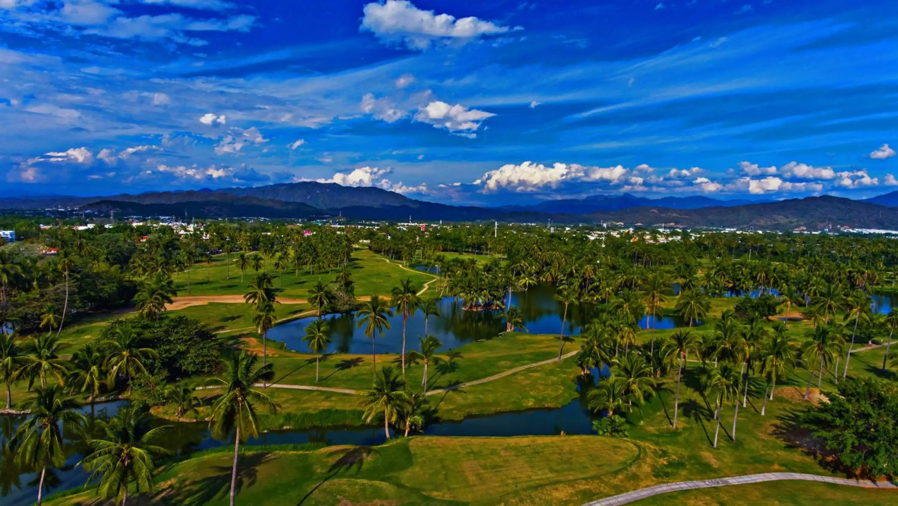 Golfcourse, Bird's-eye View in Las Hadas by Brisas