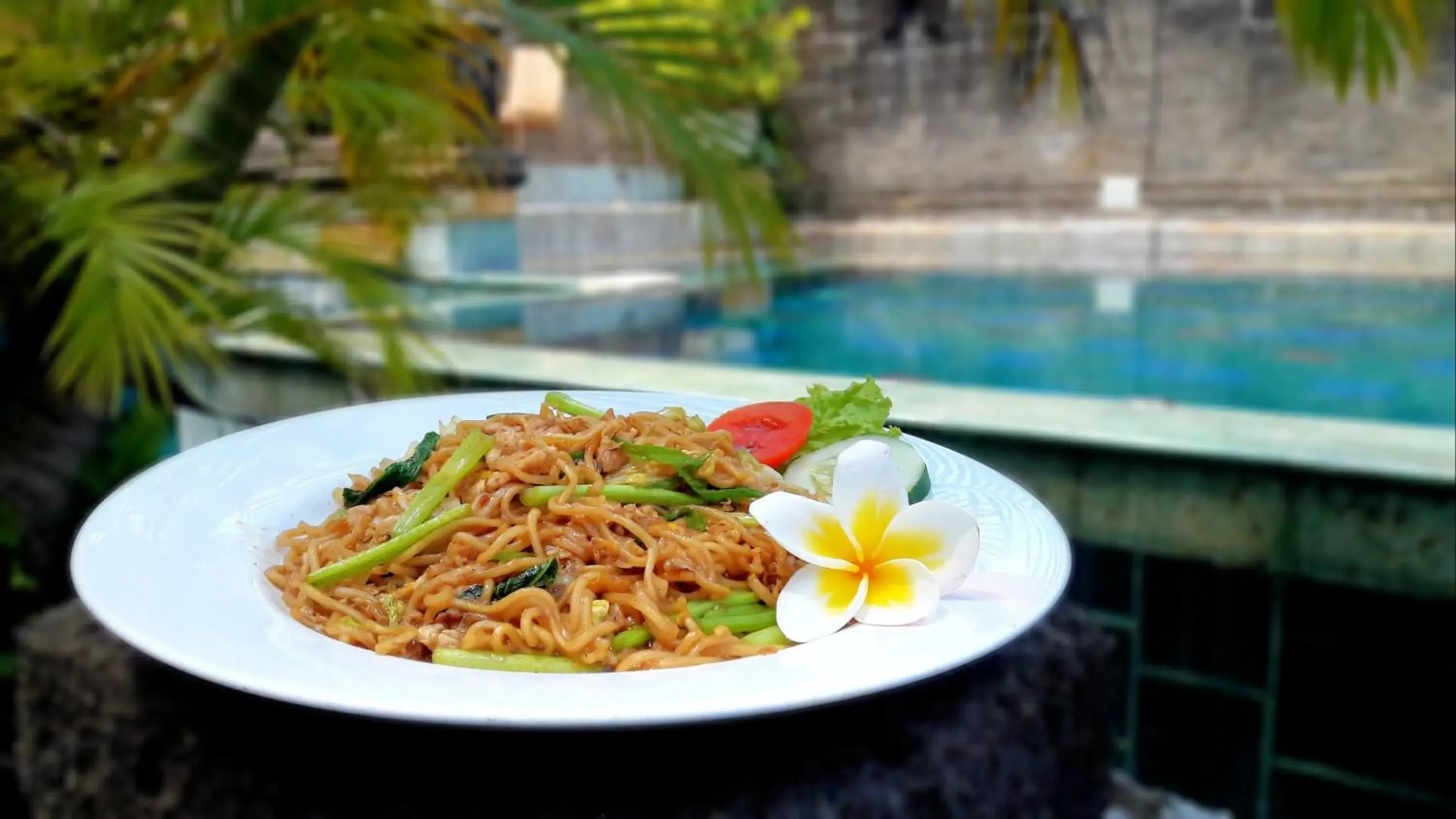Food and drinks, Swimming Pool in Restu Bali Hotel