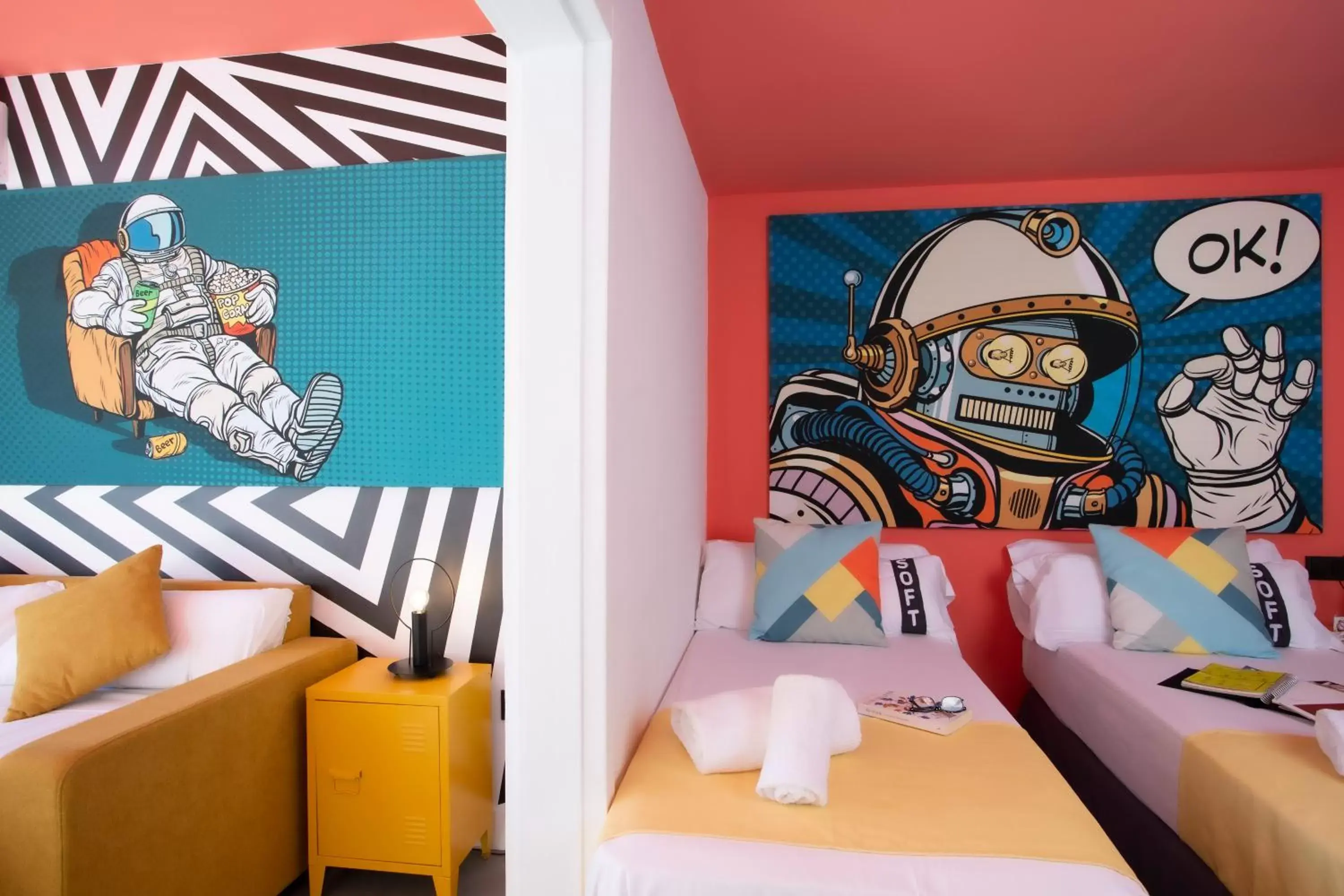 Bedroom, Bed in Casual Pop Art Benidorm