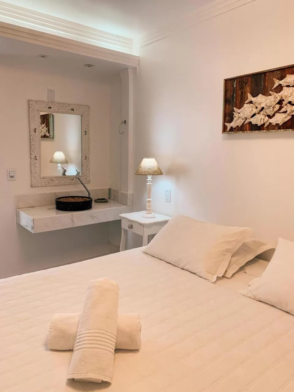 Bed in Hotel Pousada 7 Mares