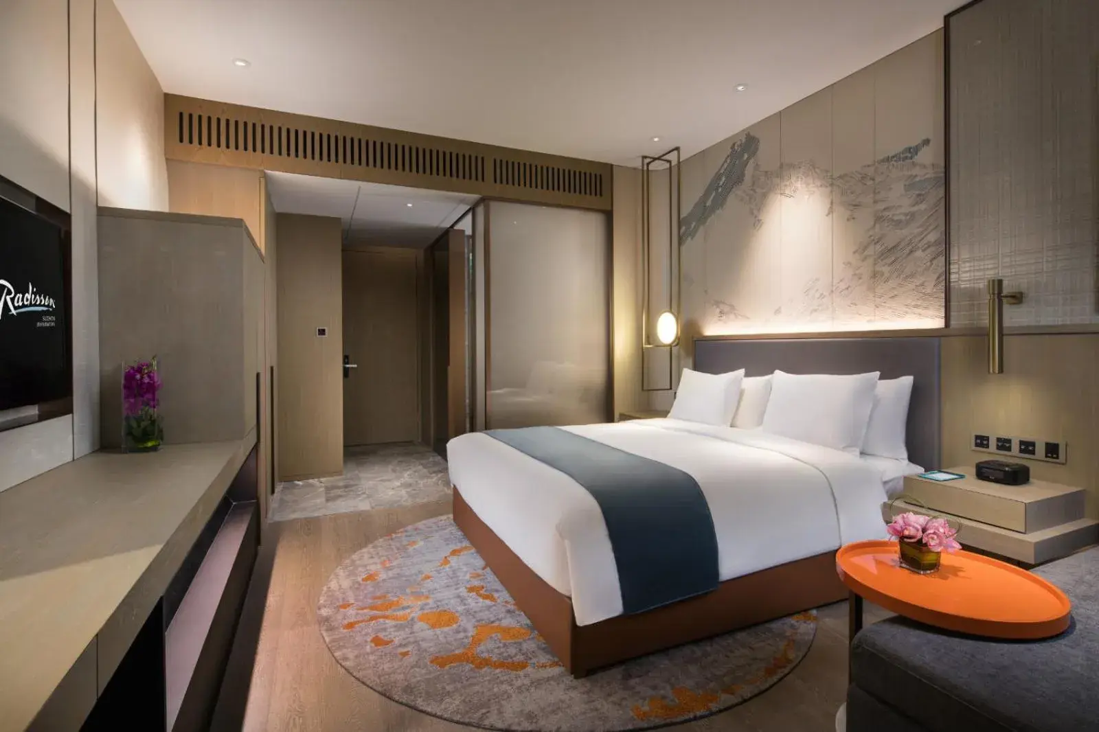 Bed in Radisson Suzhou