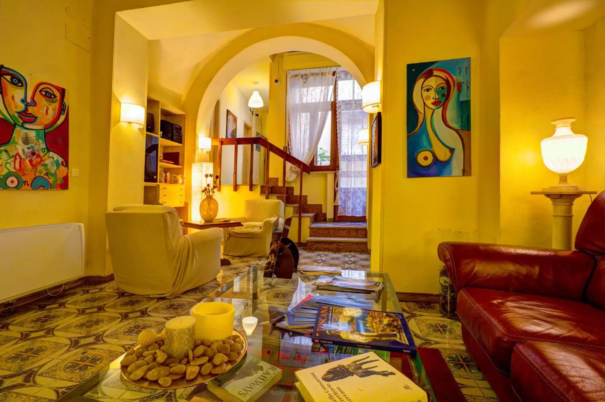 Living room, Lobby/Reception in Albergo Etruria