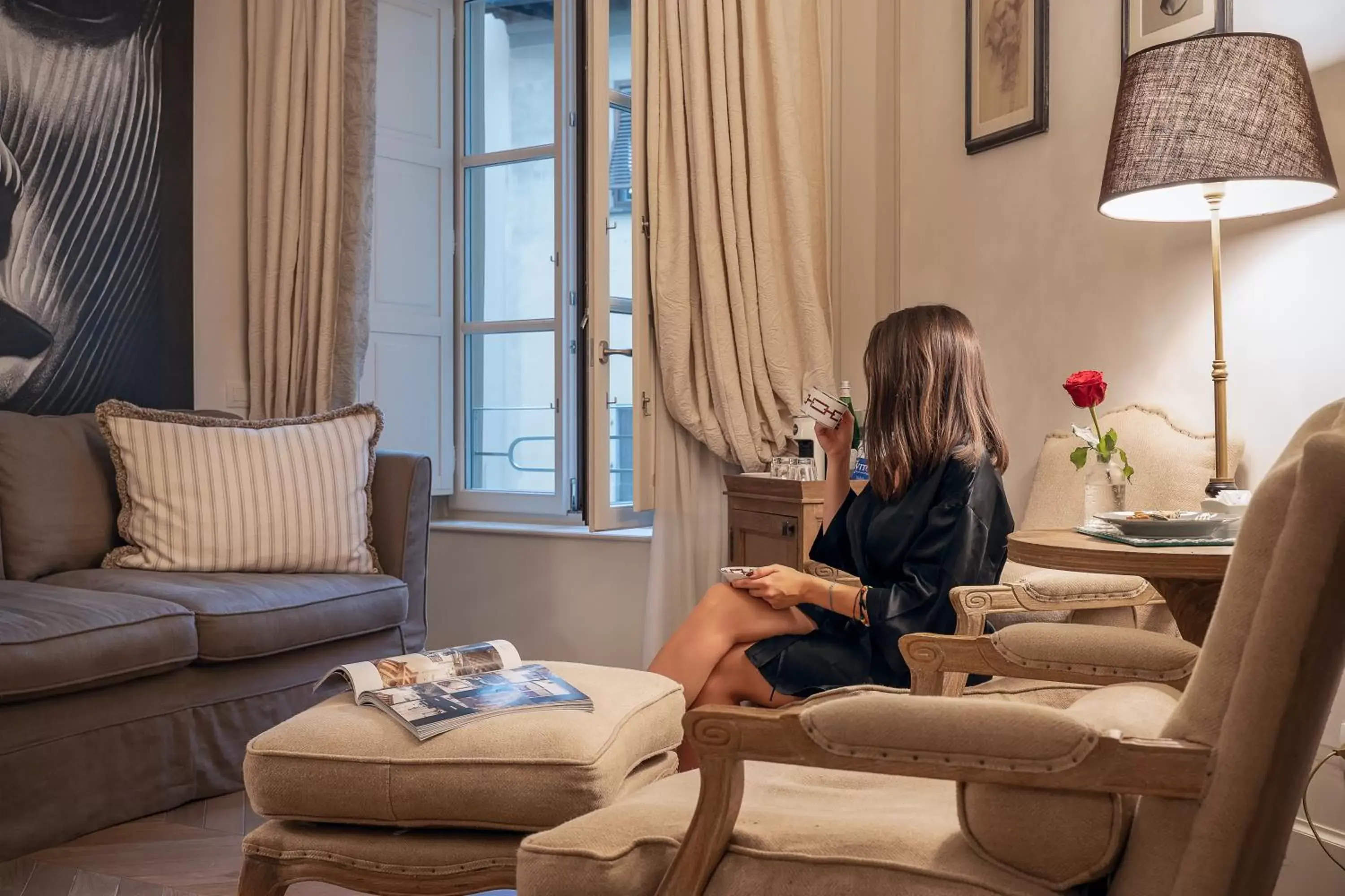 Living room in Corte Calzaiuoli Elegant Suites