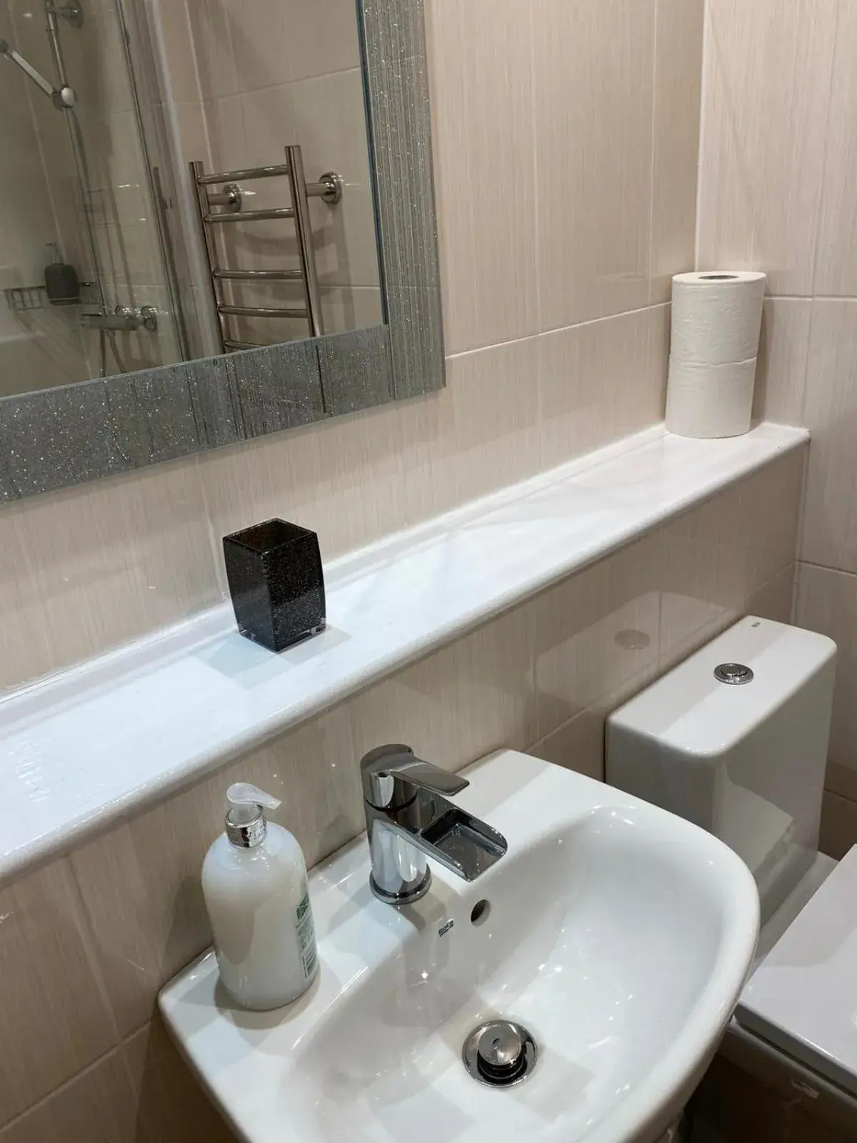 Kitchen or kitchenette, Bathroom in Waverley Inn Apartments