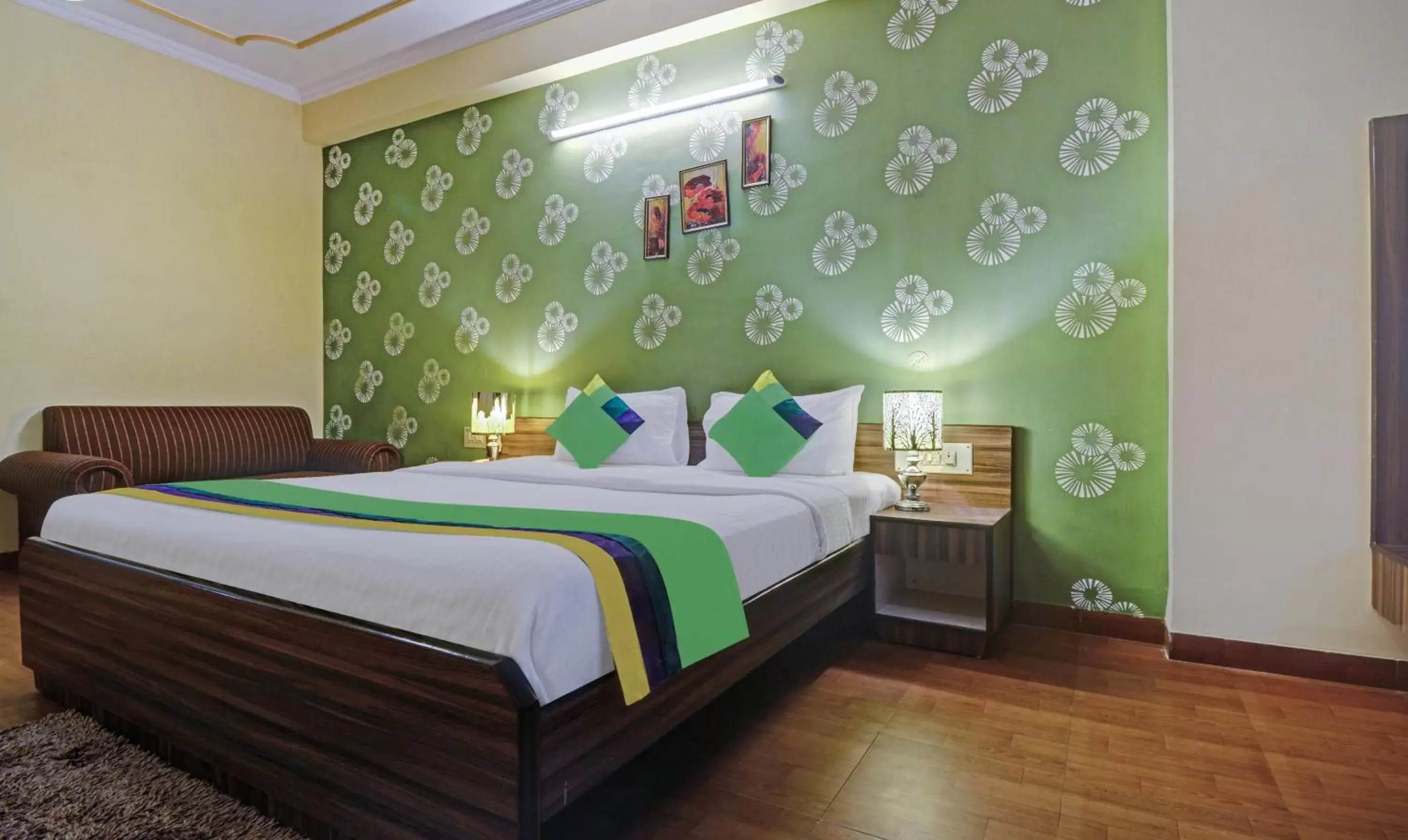 Bedroom, Bed in Treebo New Rockwell Vivek Vihar Bedroom, Bed in Treebo New Rockwell Vivek Vihar