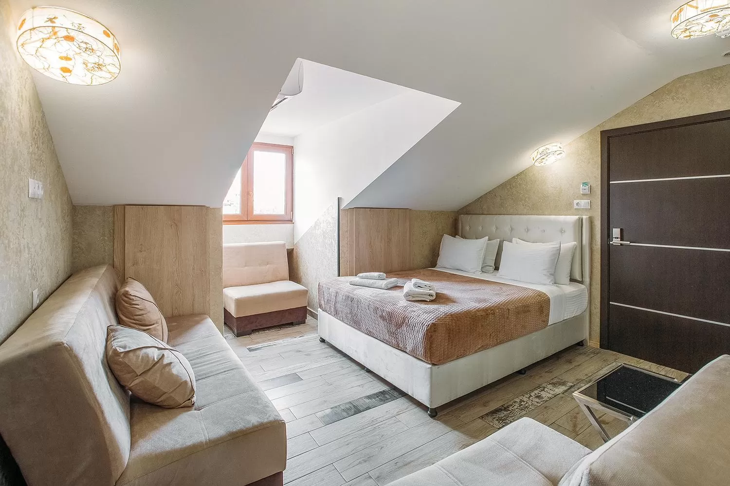 Bed in Hotel Aivani Old Tbilisi