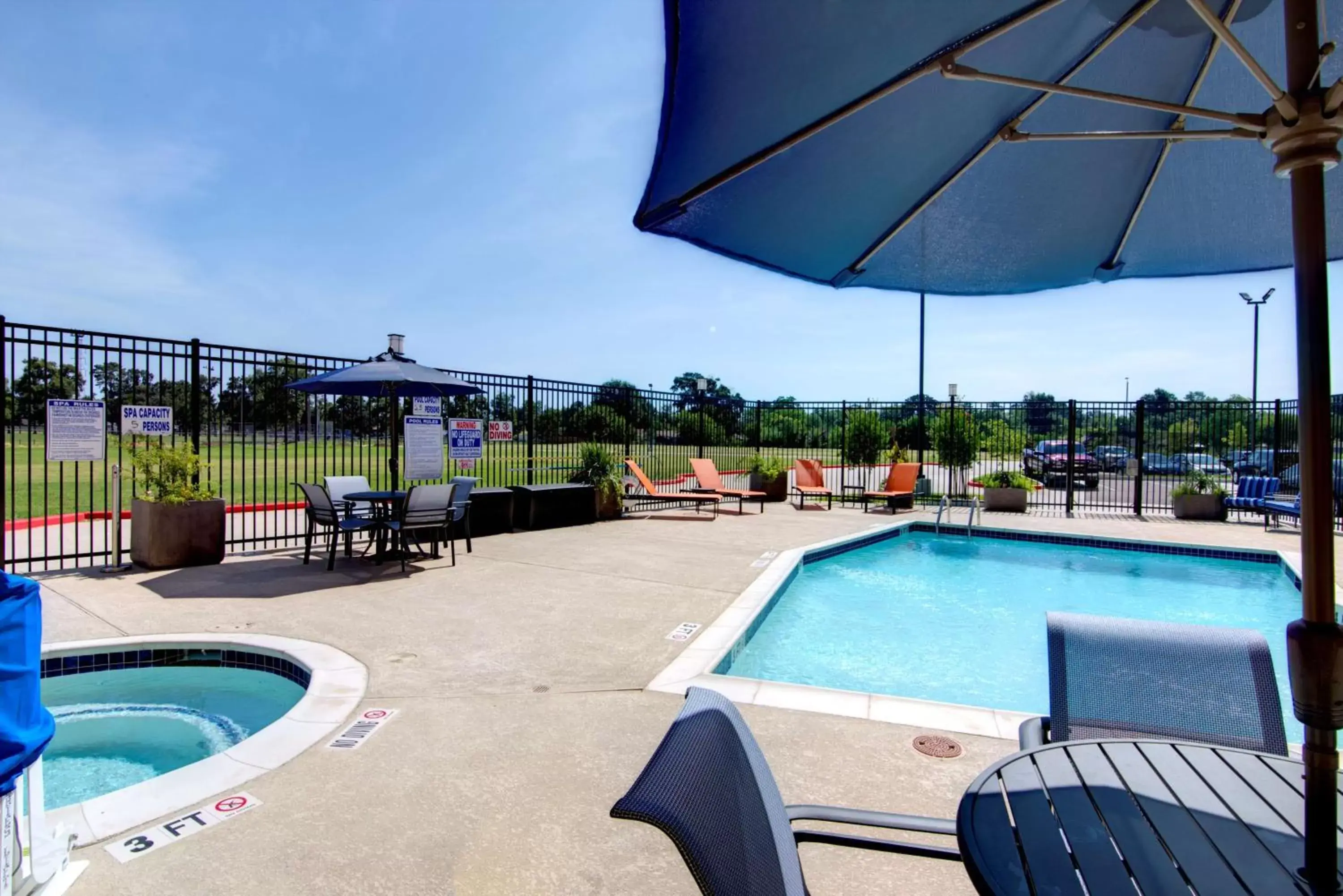 Pool view in Hampton Inn Houston I-10 East, TX Pool view in Hampton Inn Houston I-10 East, TX