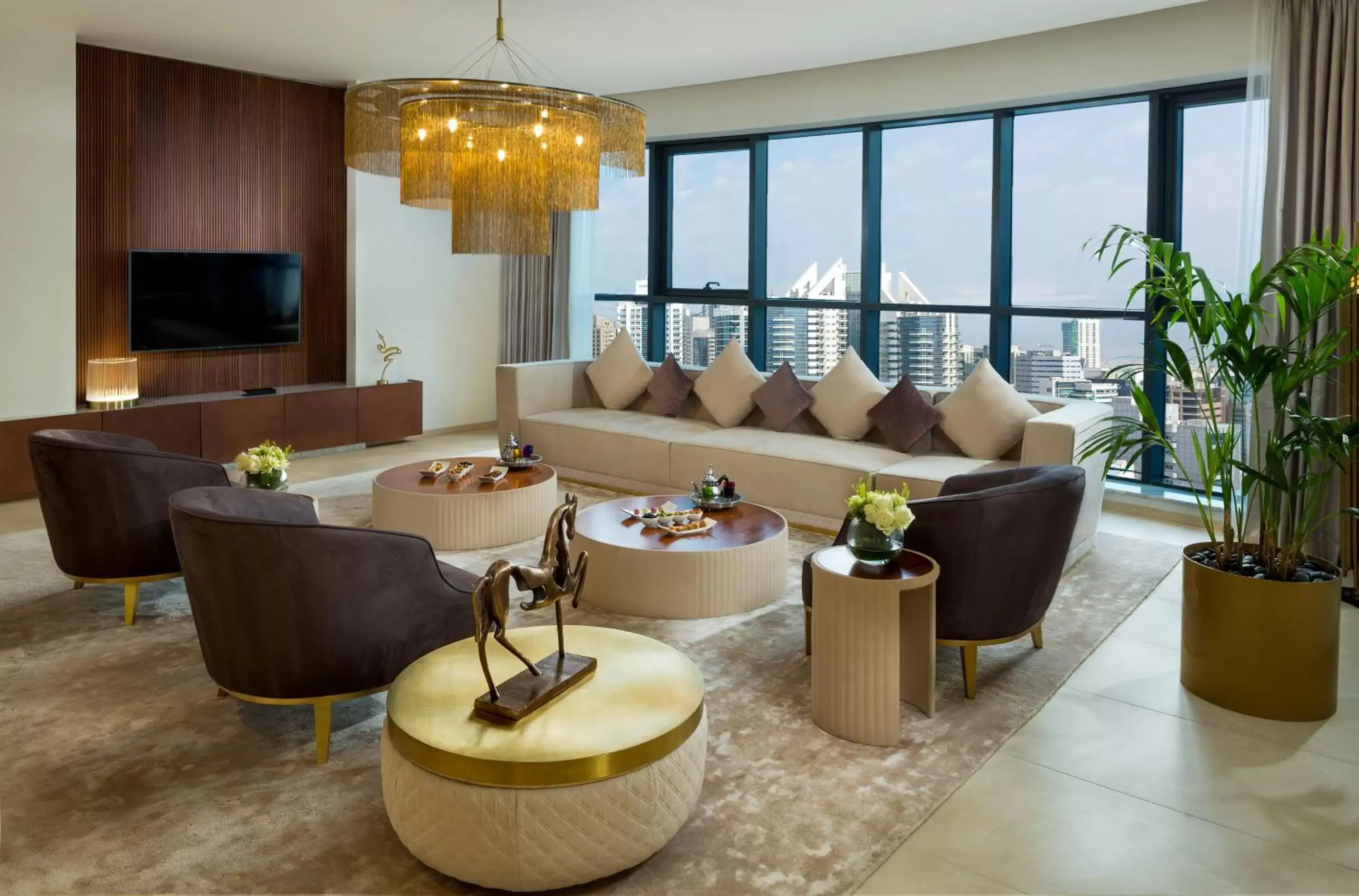 TV and multimedia, Seating Area in Millennium Place Barsha Heights Hotel Apartments