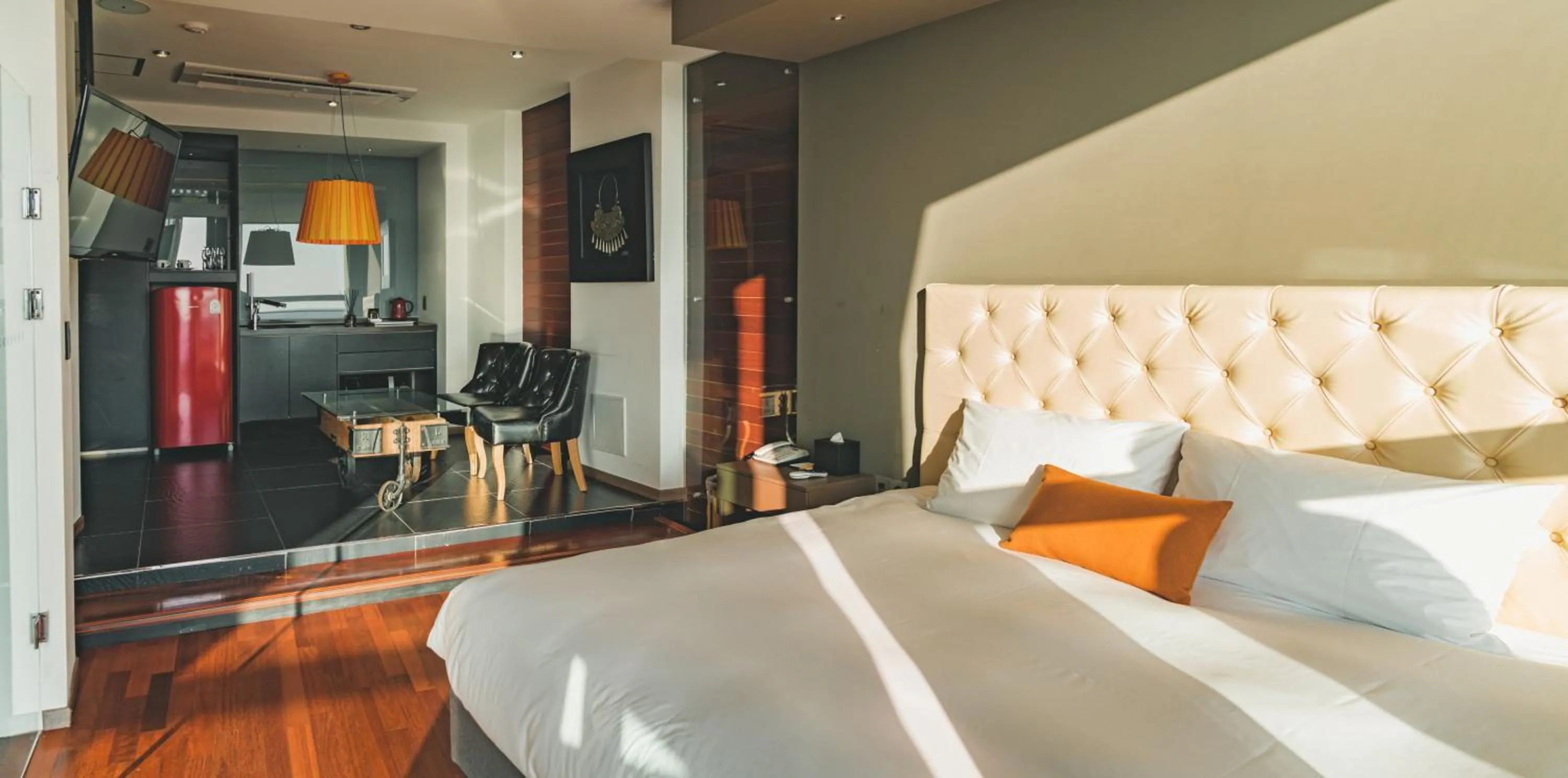 Bed in Jeju Hotel Scarboro