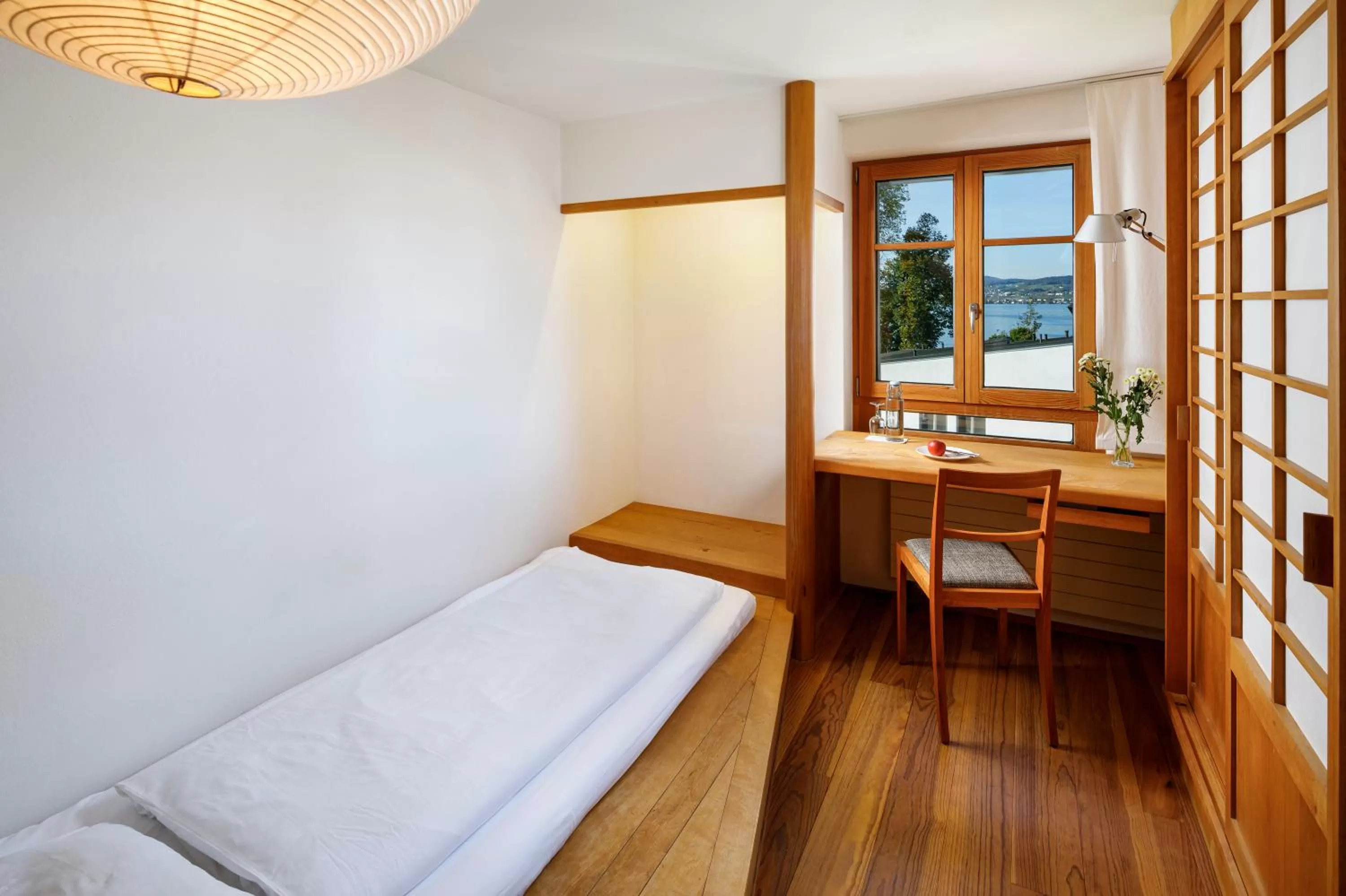 Bed in Hotel Restaurant Schiff