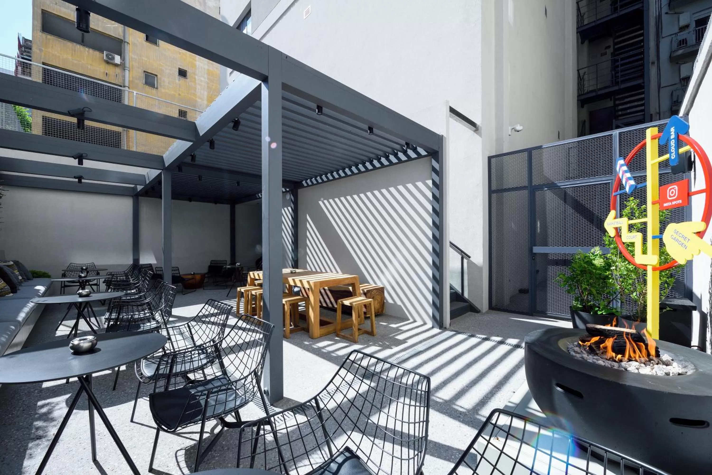 Inner courtyard view in ONOMA Hotel