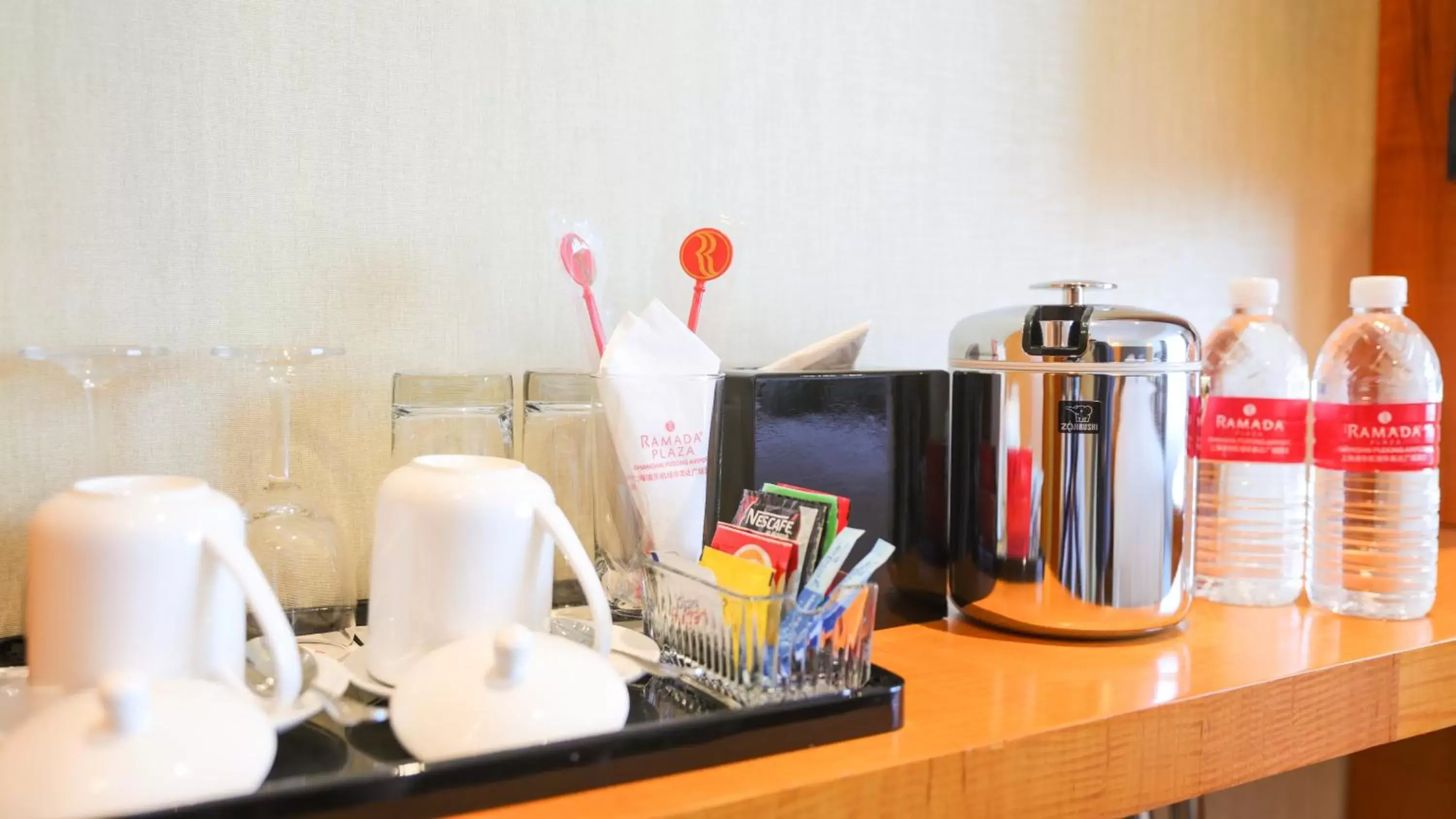 Coffee/tea facilities in Ramada Plaza Shanghai Pudong Airport - A journey starts at the PVG Airport