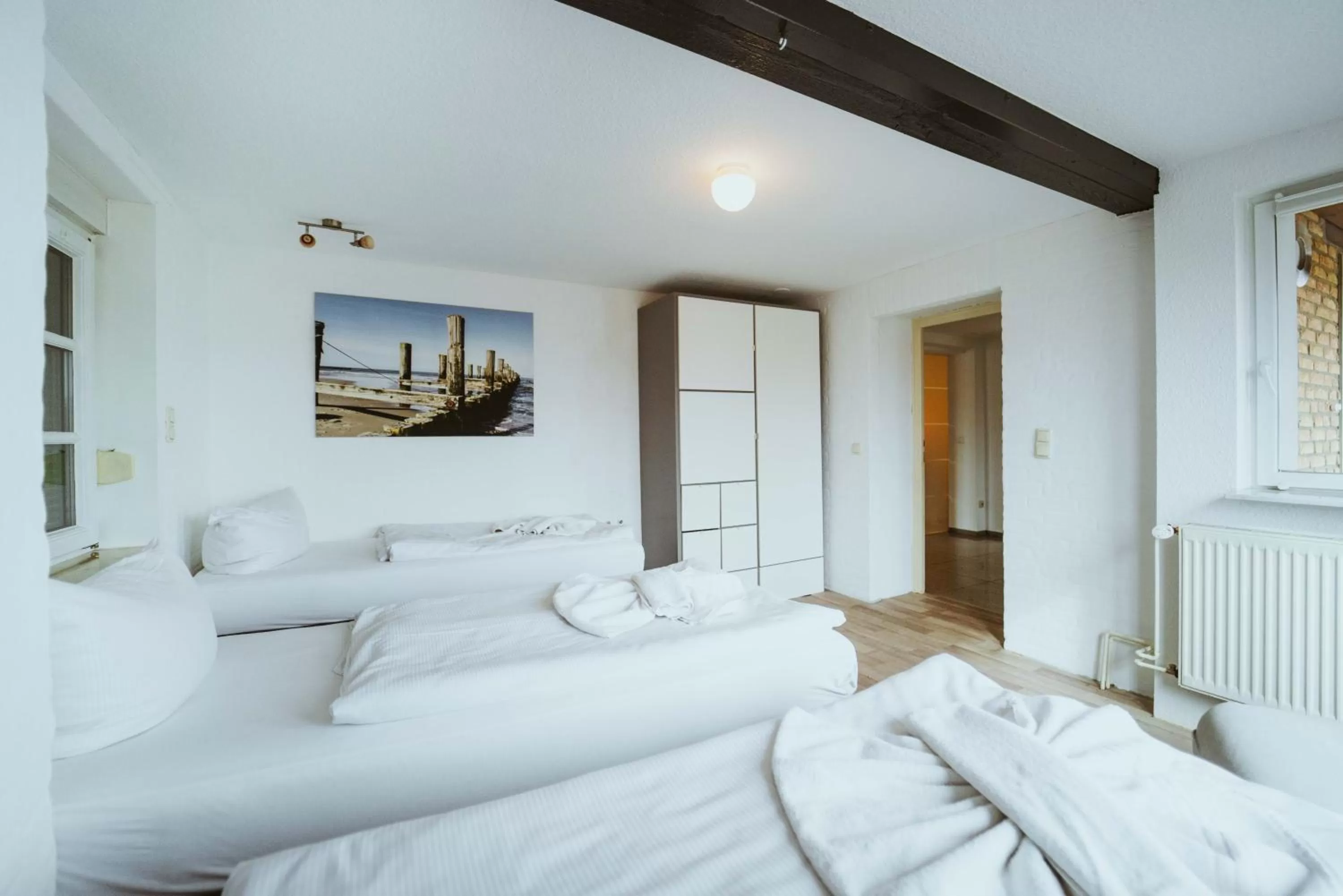 Bedroom, Bed in Aparthotel Stralsund Studios und Apartments