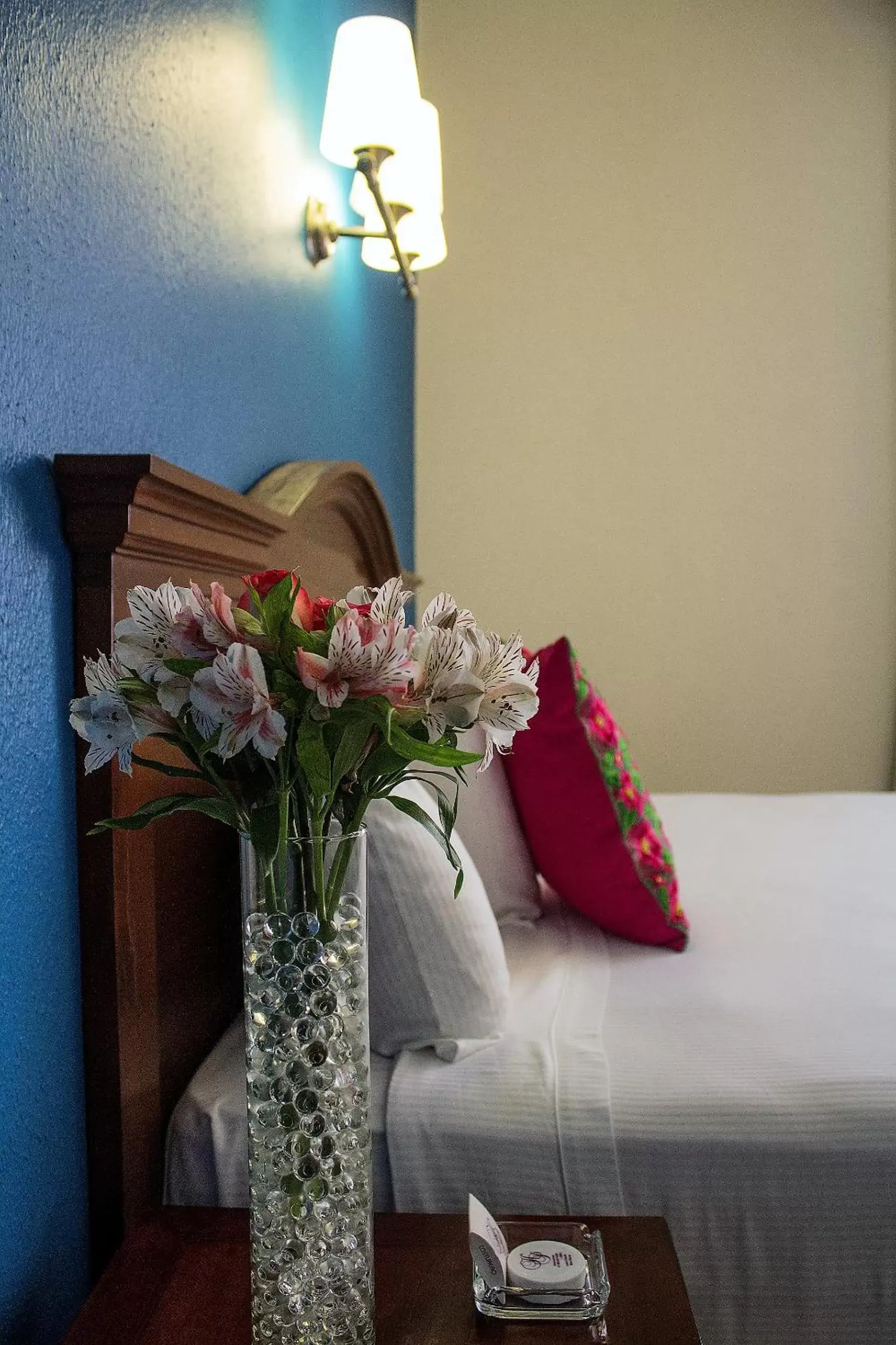 Decorative detail, Bed in Hotel Plaza Campeche