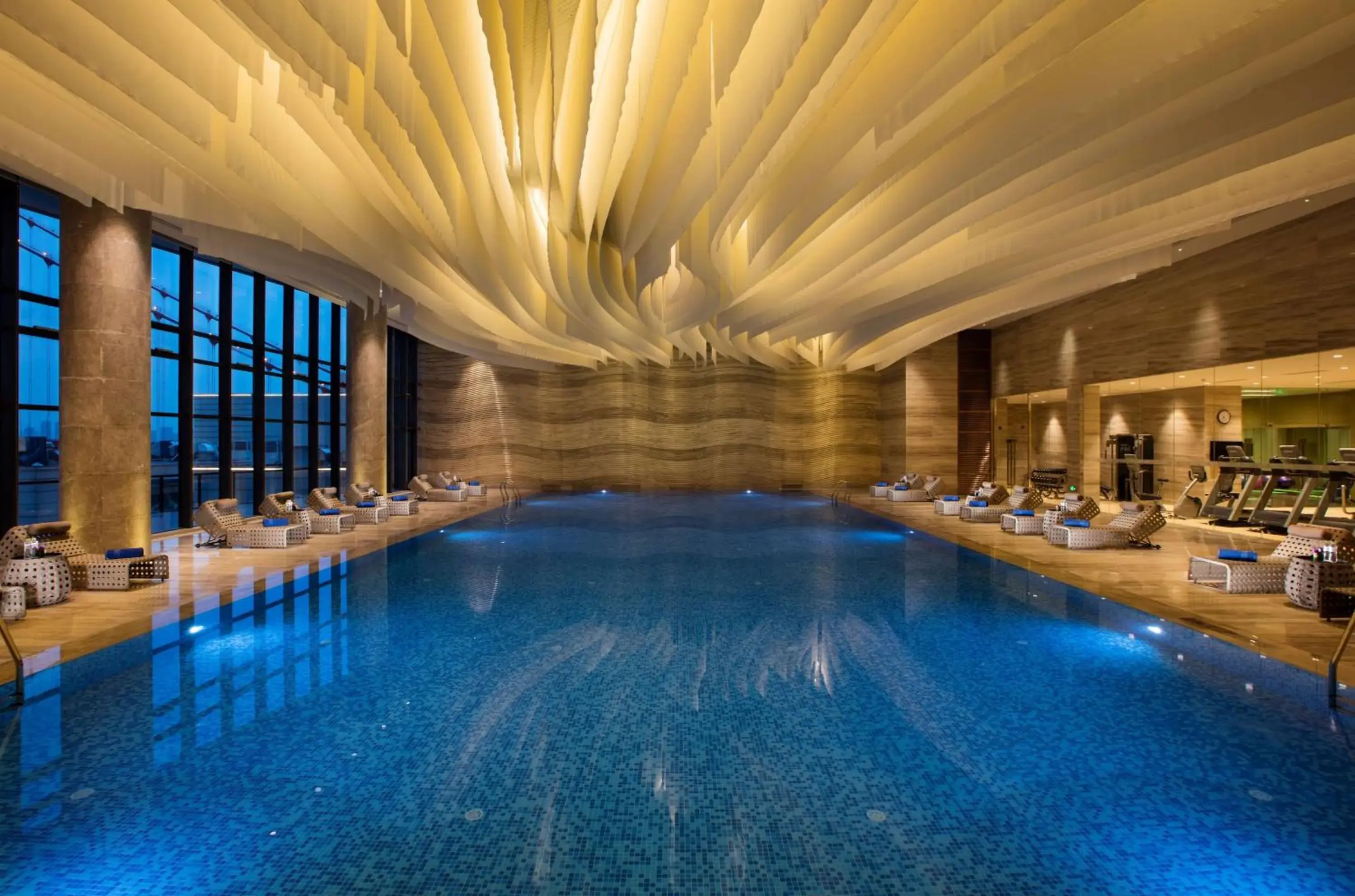 Fitness centre/facilities, Swimming Pool in Hilton Wuhan Riverside