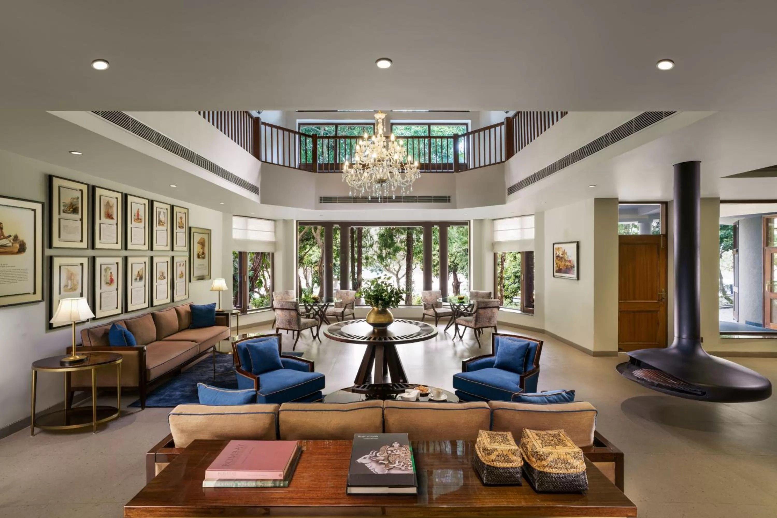 Lobby or reception in Anand Kashi by the Ganges Rishikesh - IHCL Seleqtions