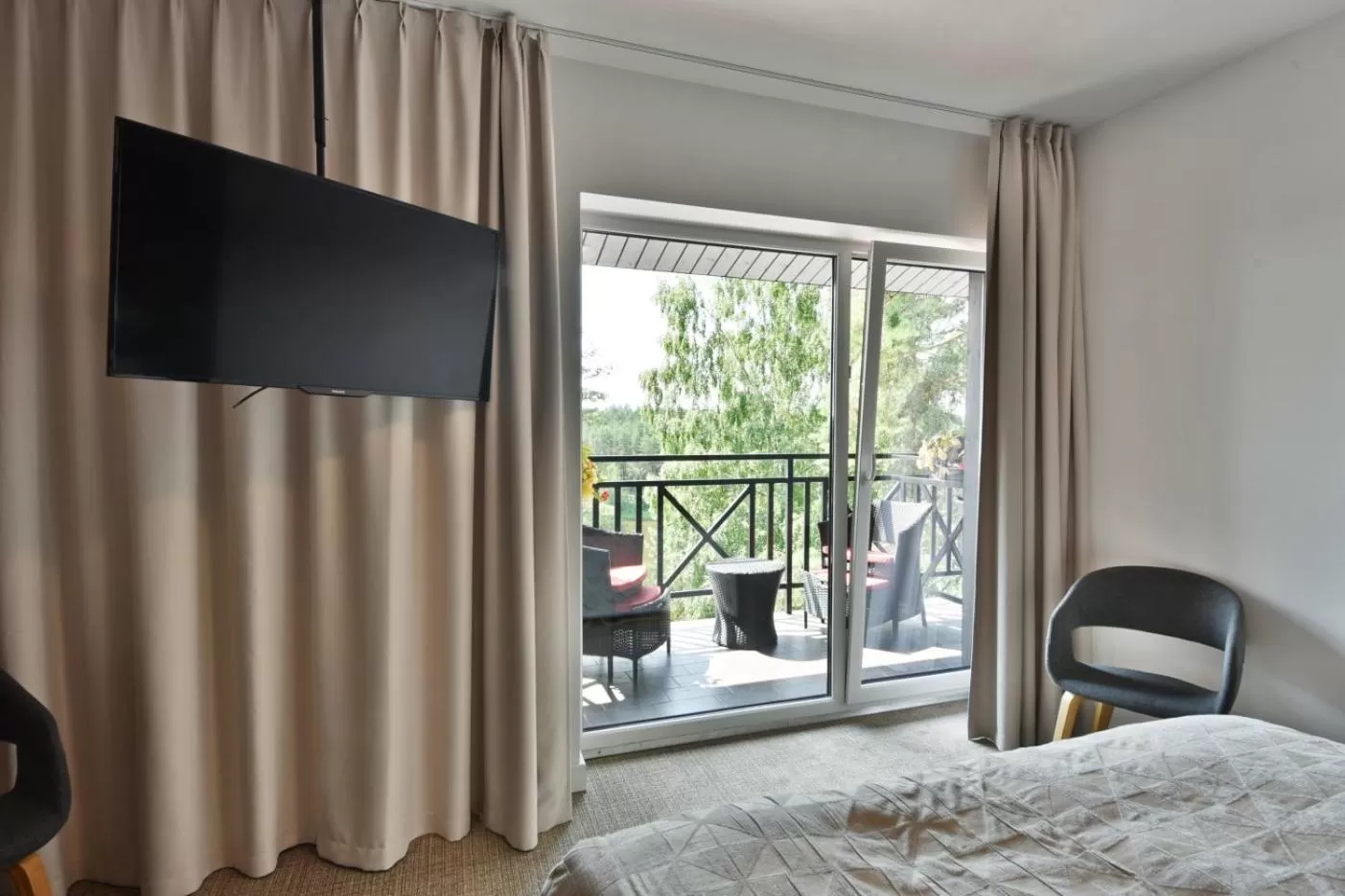 Bedroom, TV/Entertainment Center in "Seklytele" apartments