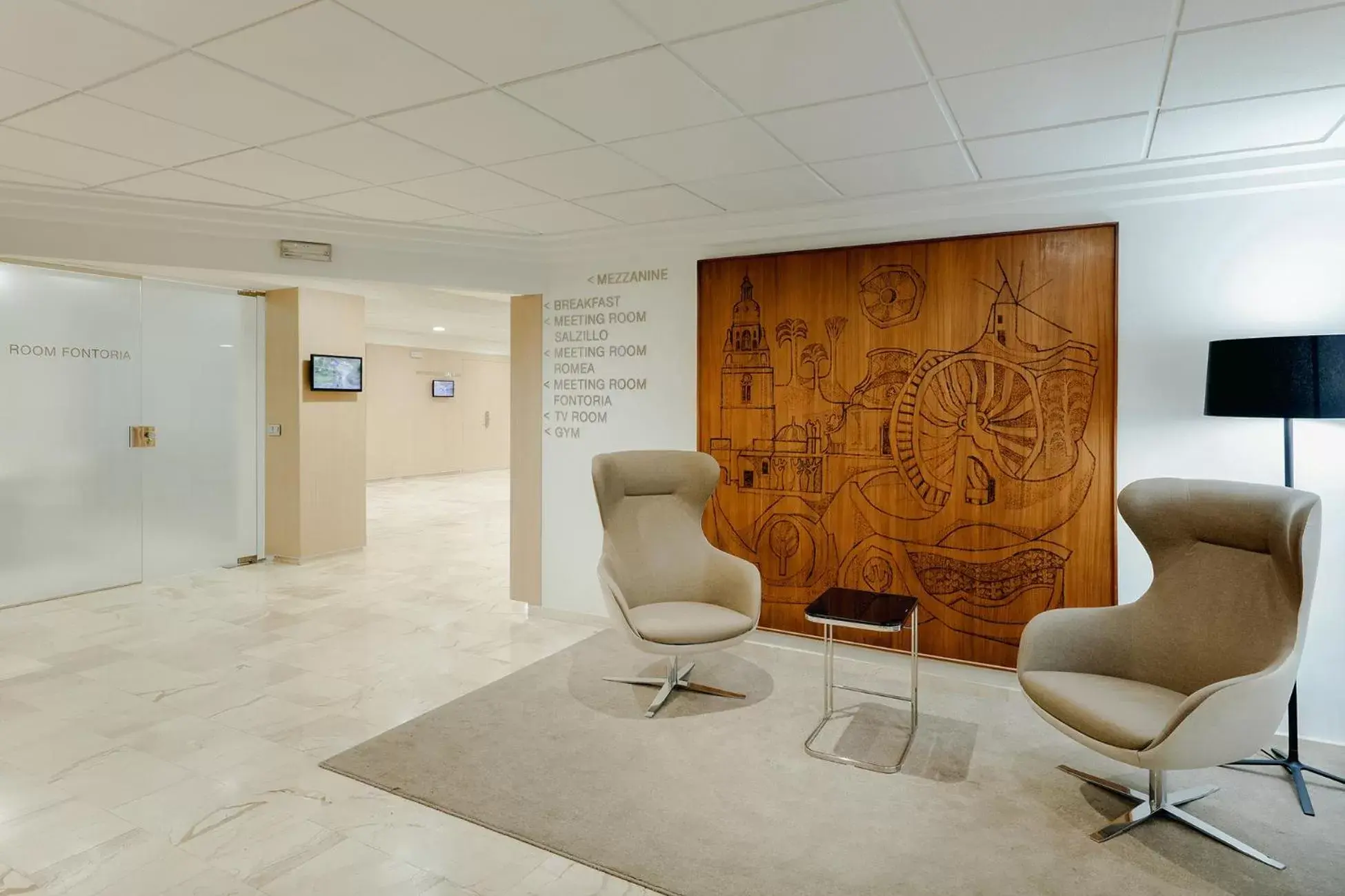 Living room, Lobby/Reception in Hesperia Murcia Centro