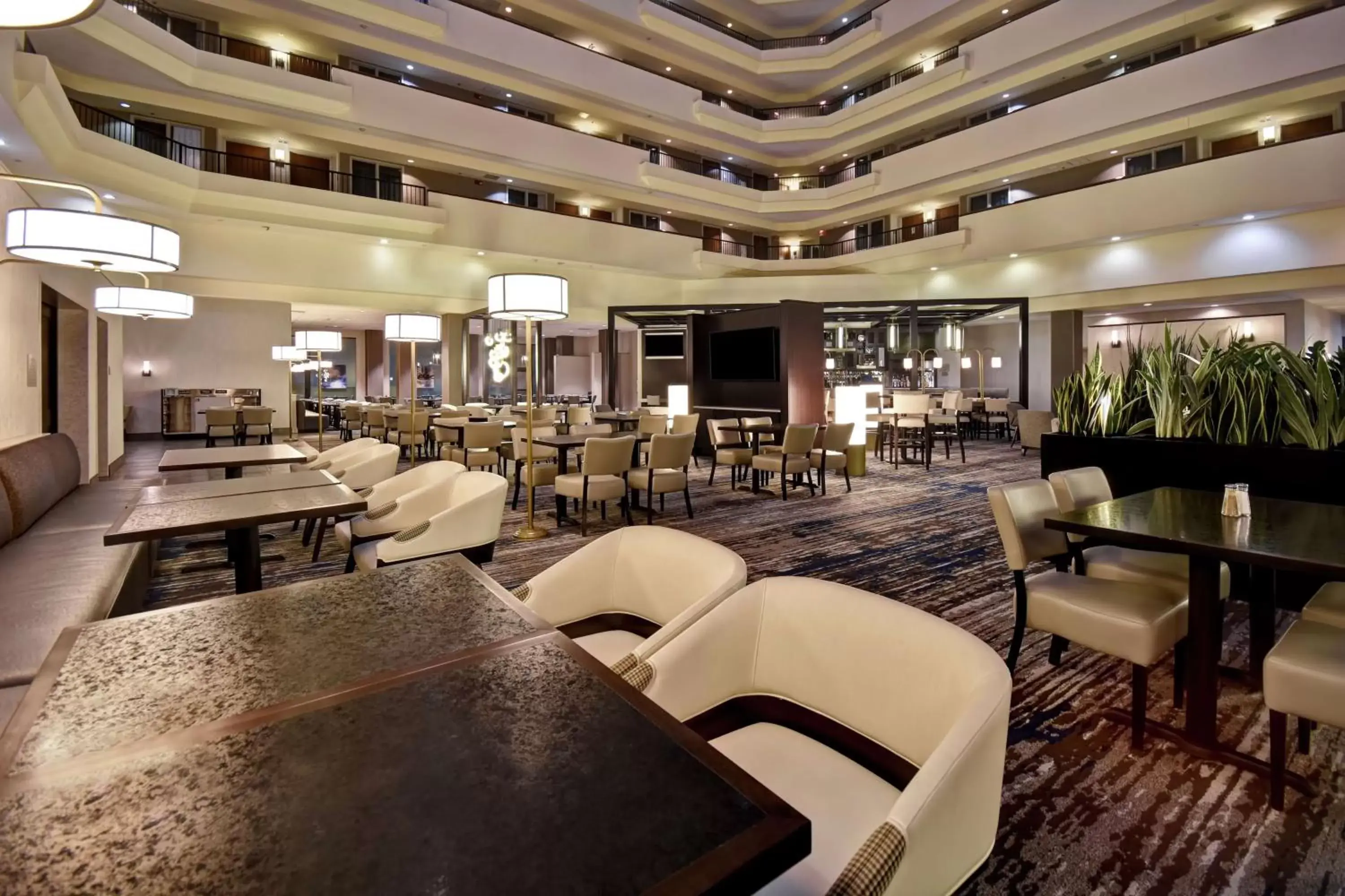 Lobby or reception, Restaurant/Places to Eat in Embassy Suites Montgomery - Hotel & Conference Center