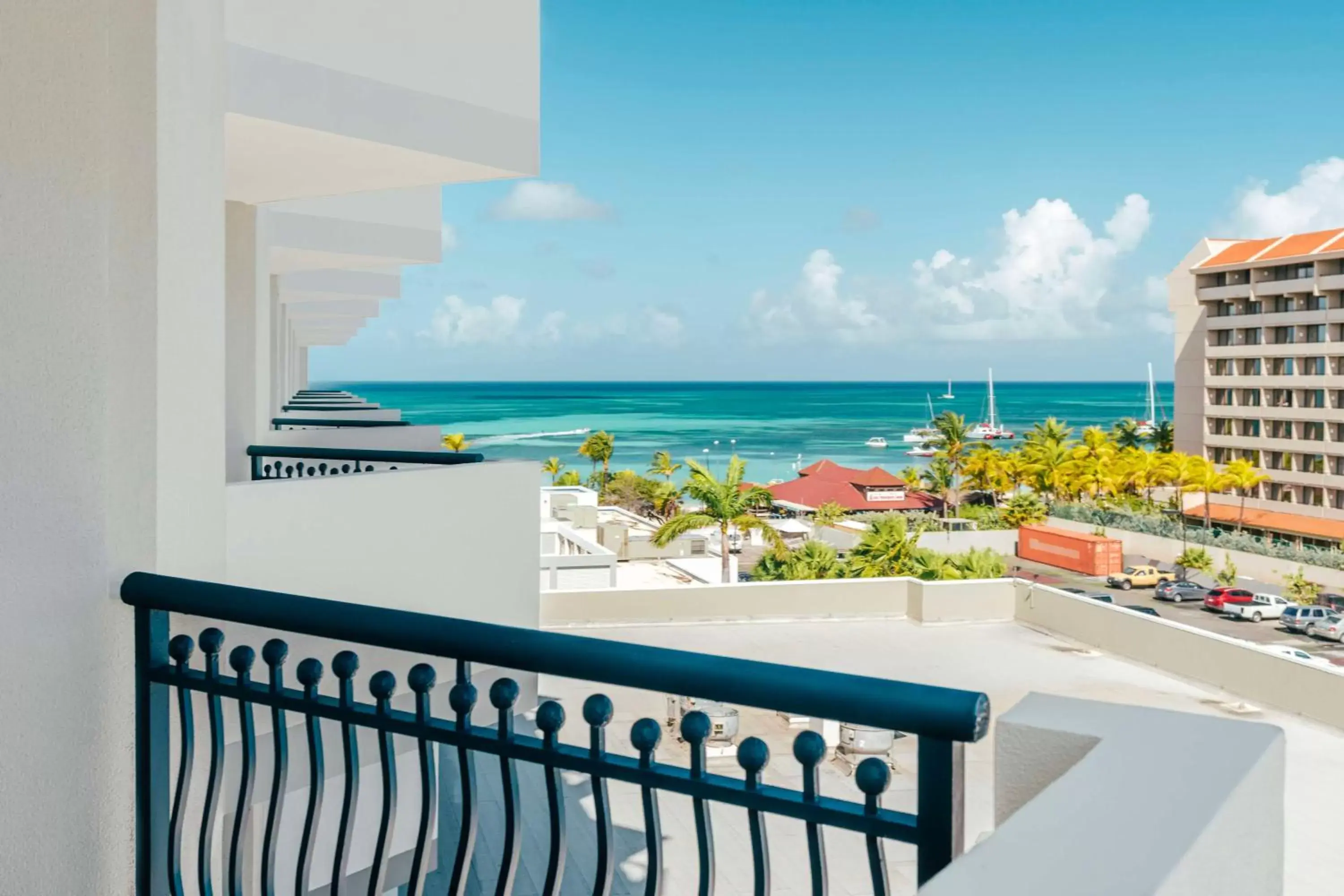 View (from property/room), Balcony/Terrace in Hilton Aruba Caribbean Resort & Casino