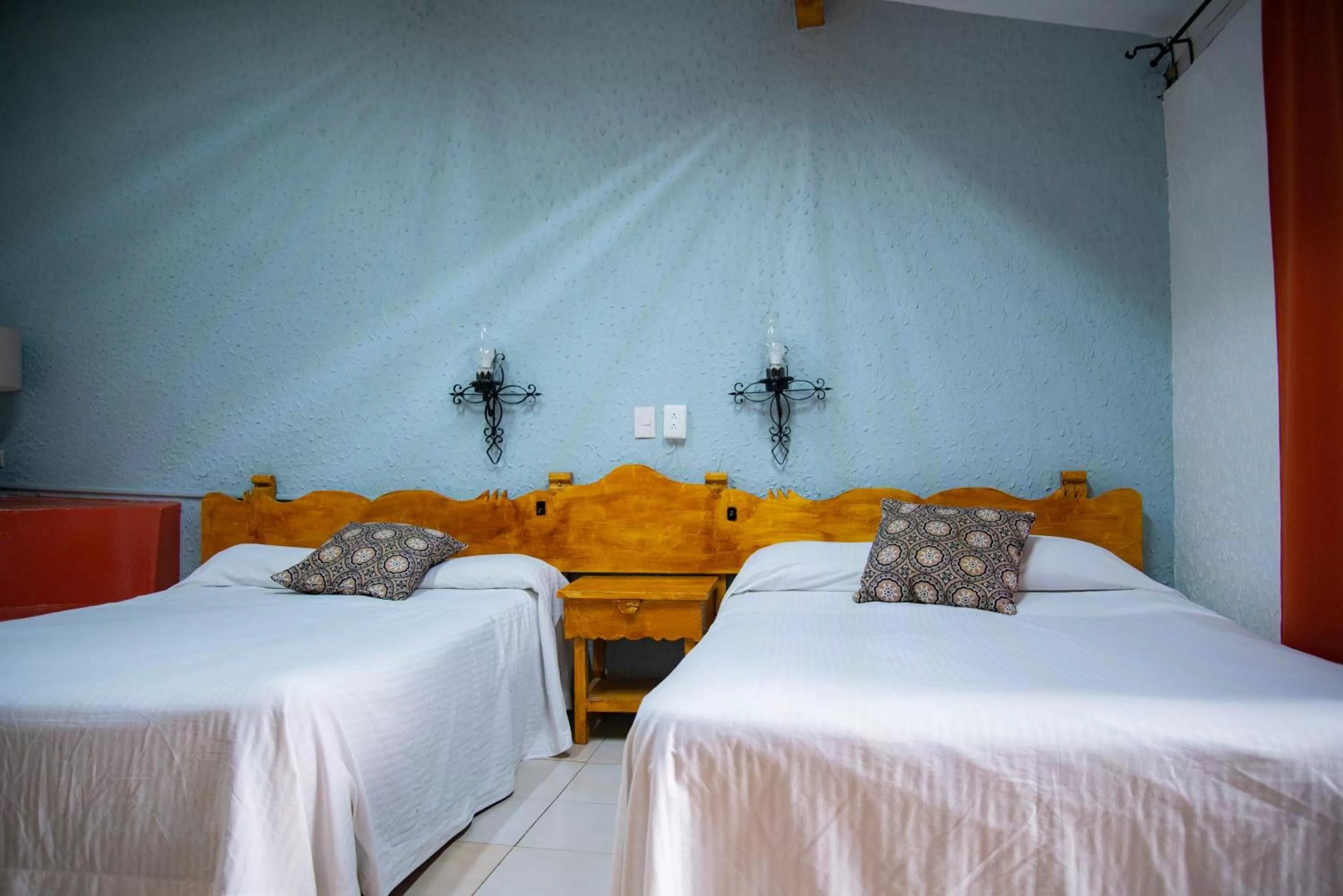 Bed in Hotel Hacienda de Cobos