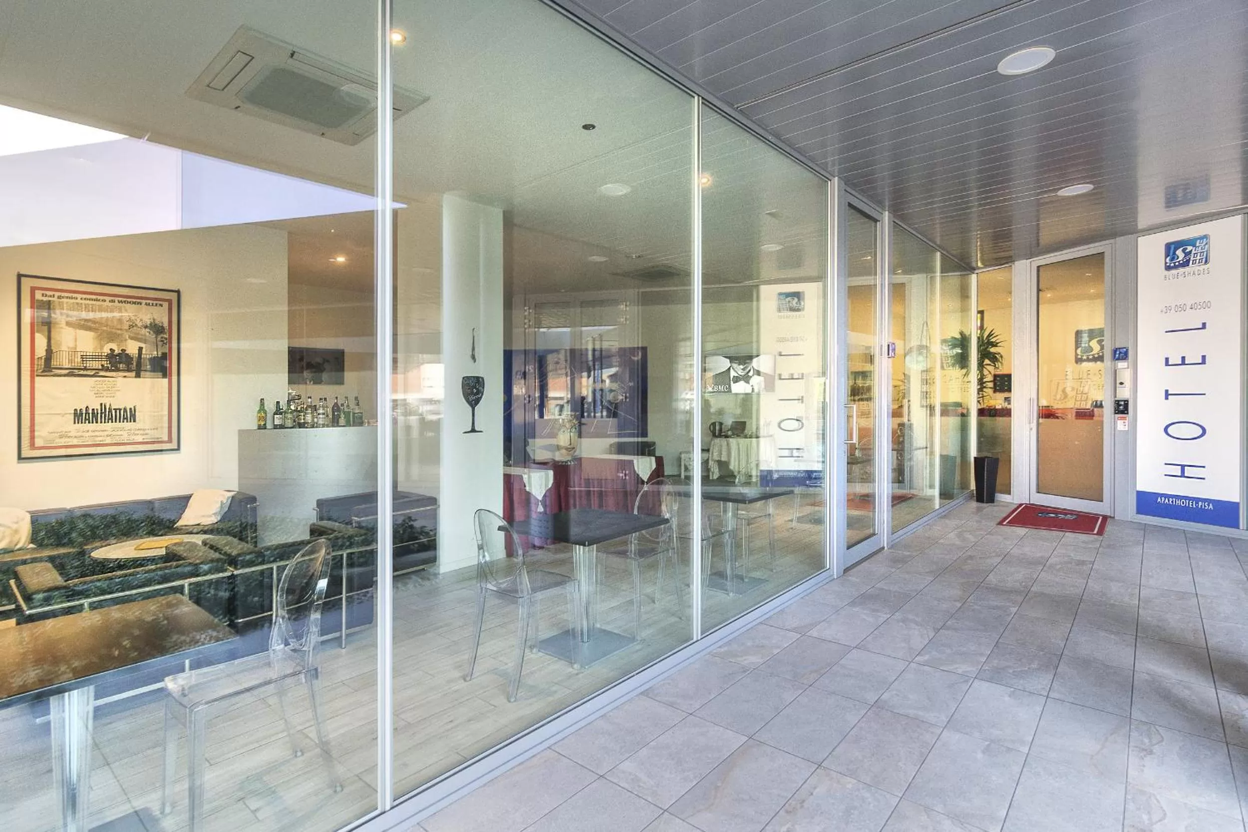 On site in Blue Shades Hotel