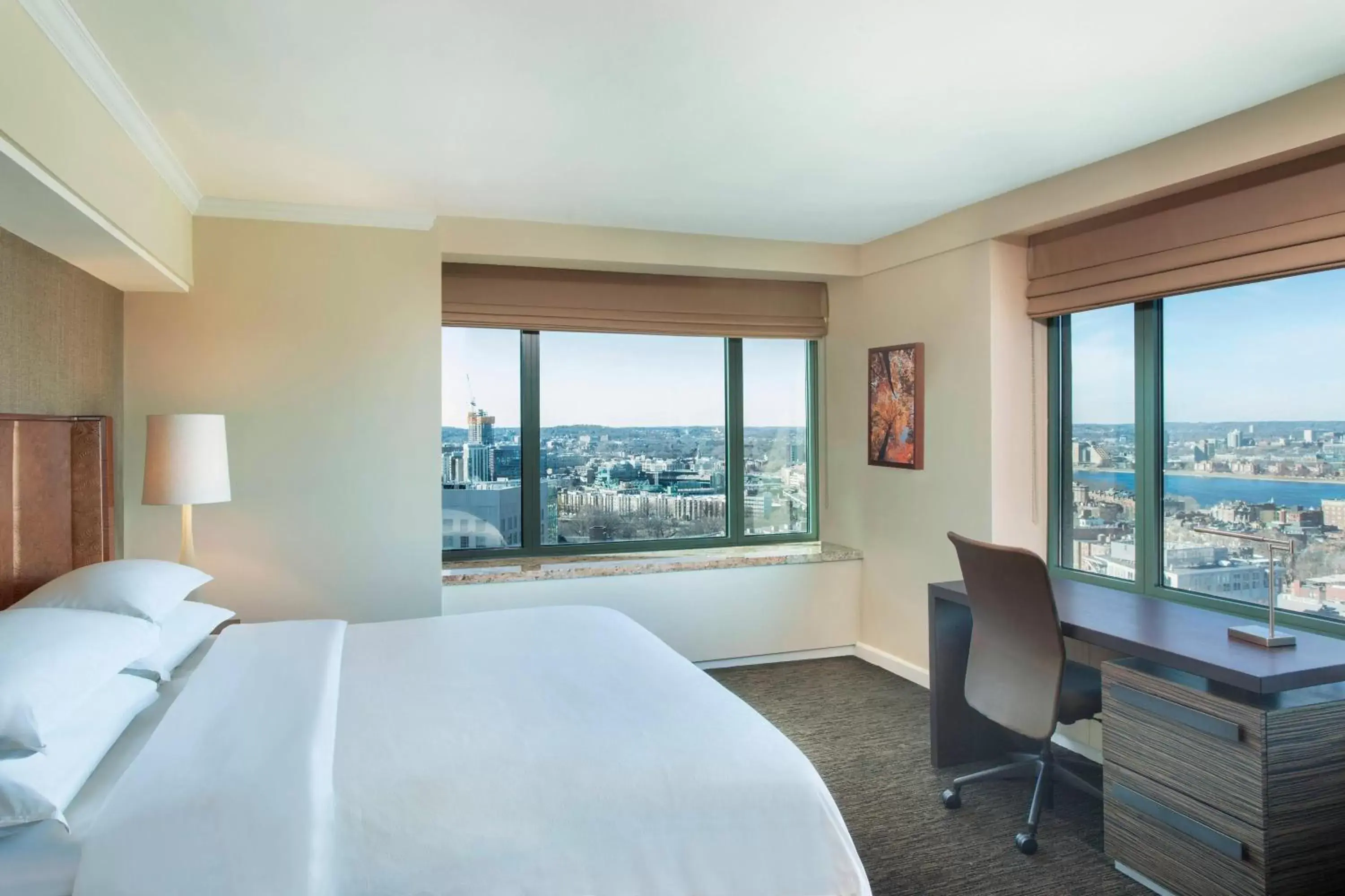 Bedroom, View in Sheraton Boston Hotel