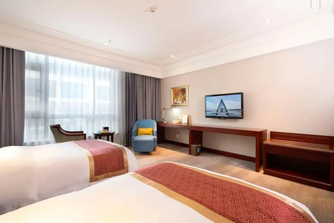 TV and multimedia, Bed in Tongli Lakeview Hotel