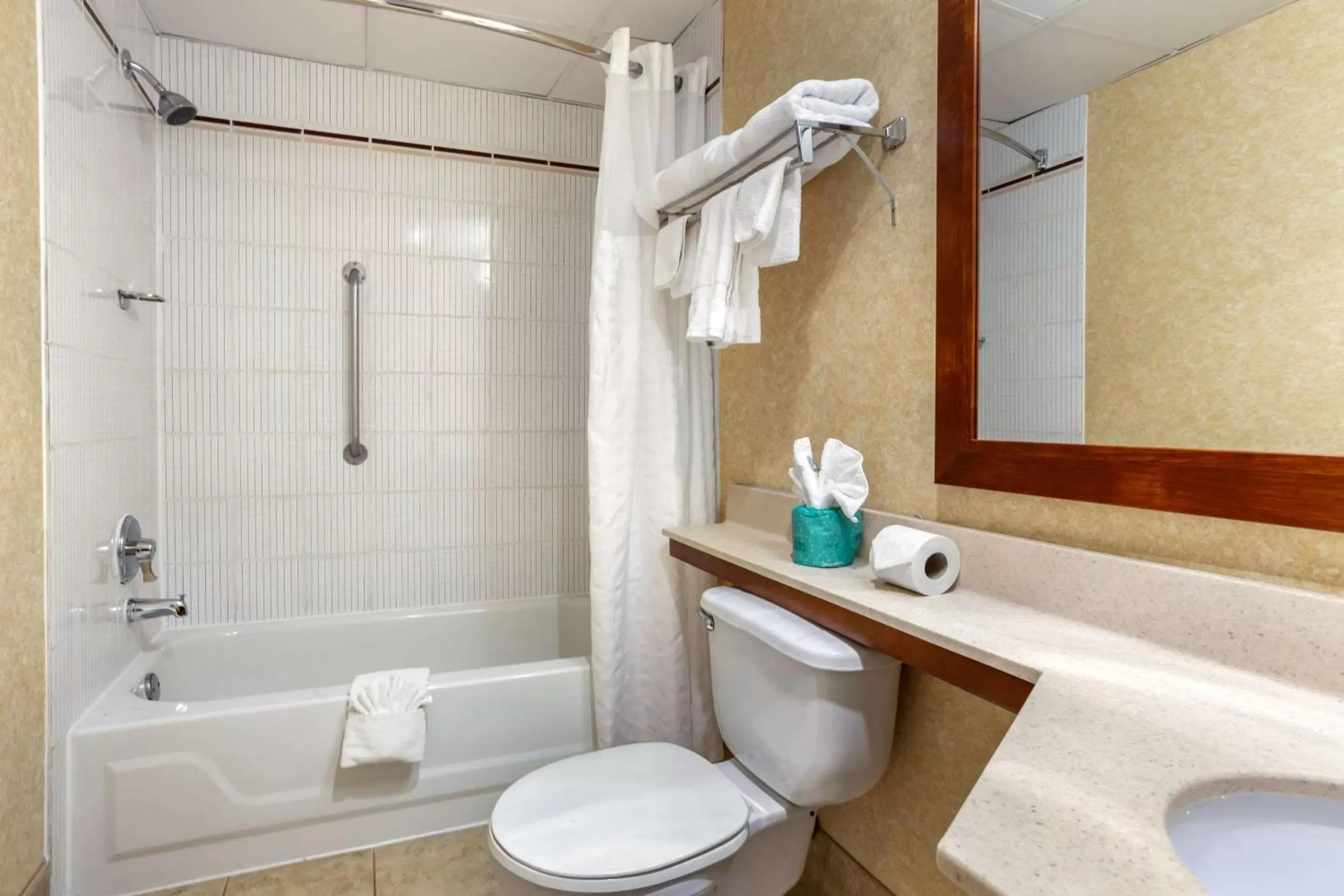 Bedroom, Bathroom in Comfort Suites Oakbrook Terrace near Oakbrook Center