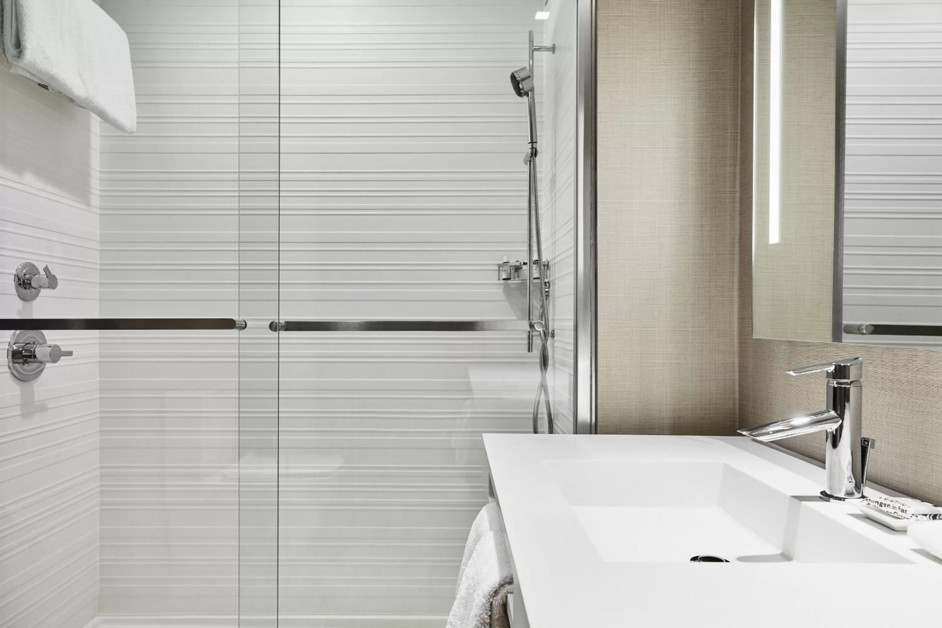 Bathroom in AC Hotel by Marriott Cincinnati at The Banks